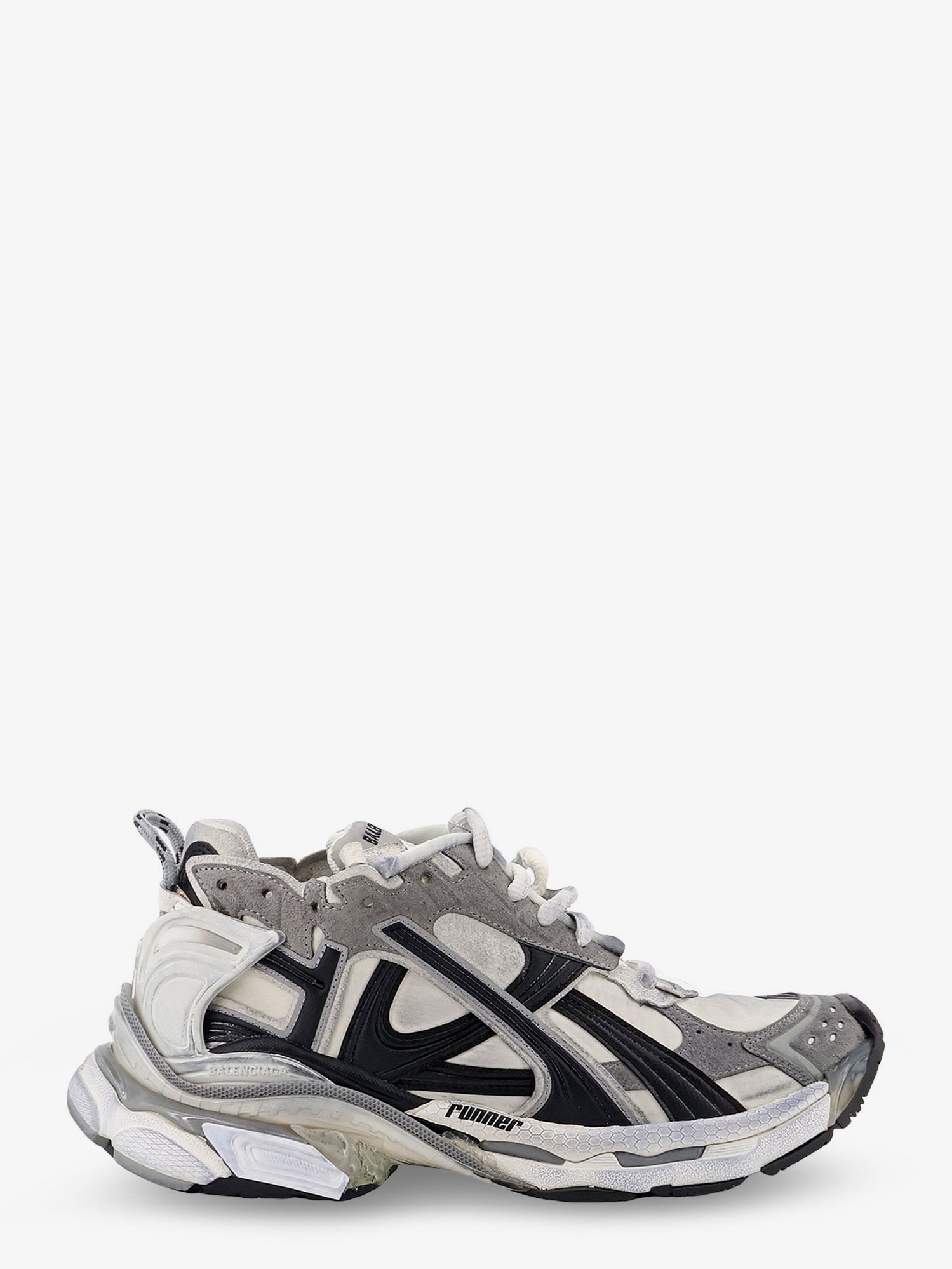Balenciaga Runner Nylon Sneakers With Contrasting Inserts