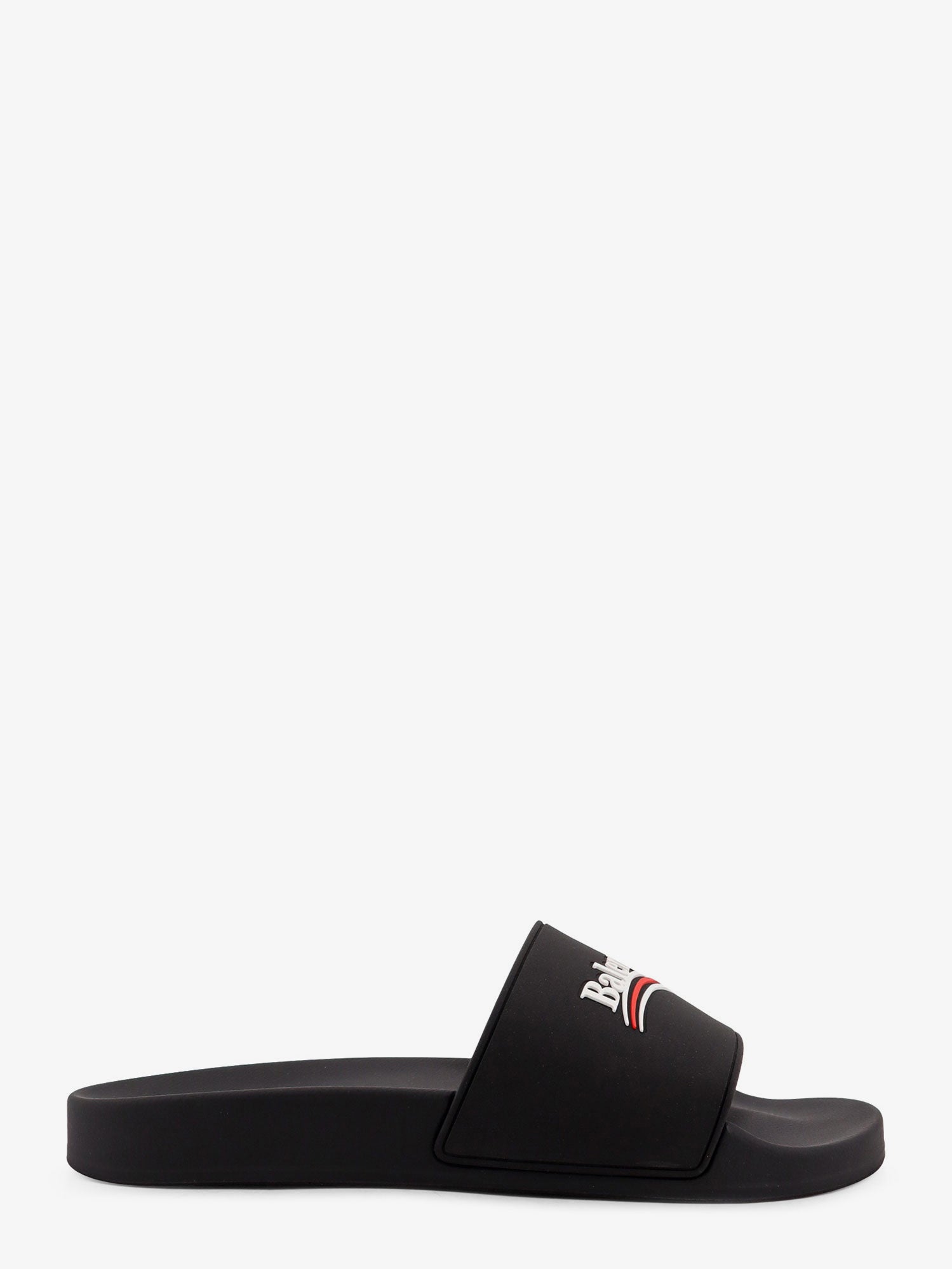Balenciaga Rubber Pool Sandals With Logo On The Front