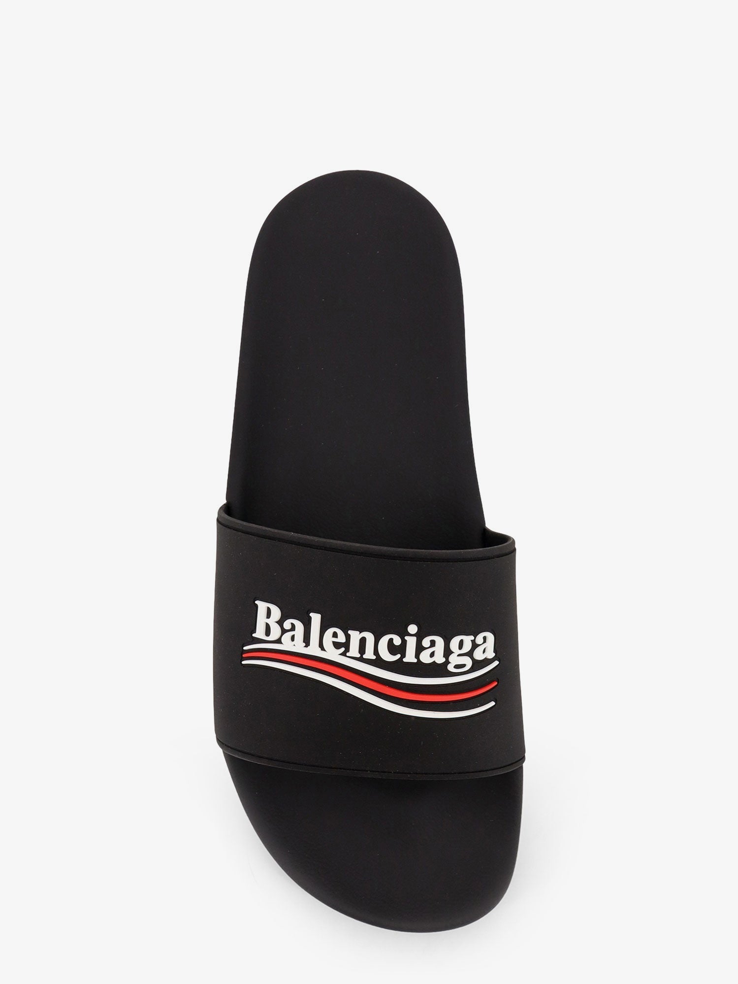 Balenciaga Rubber Pool Sandals With Logo On The Front