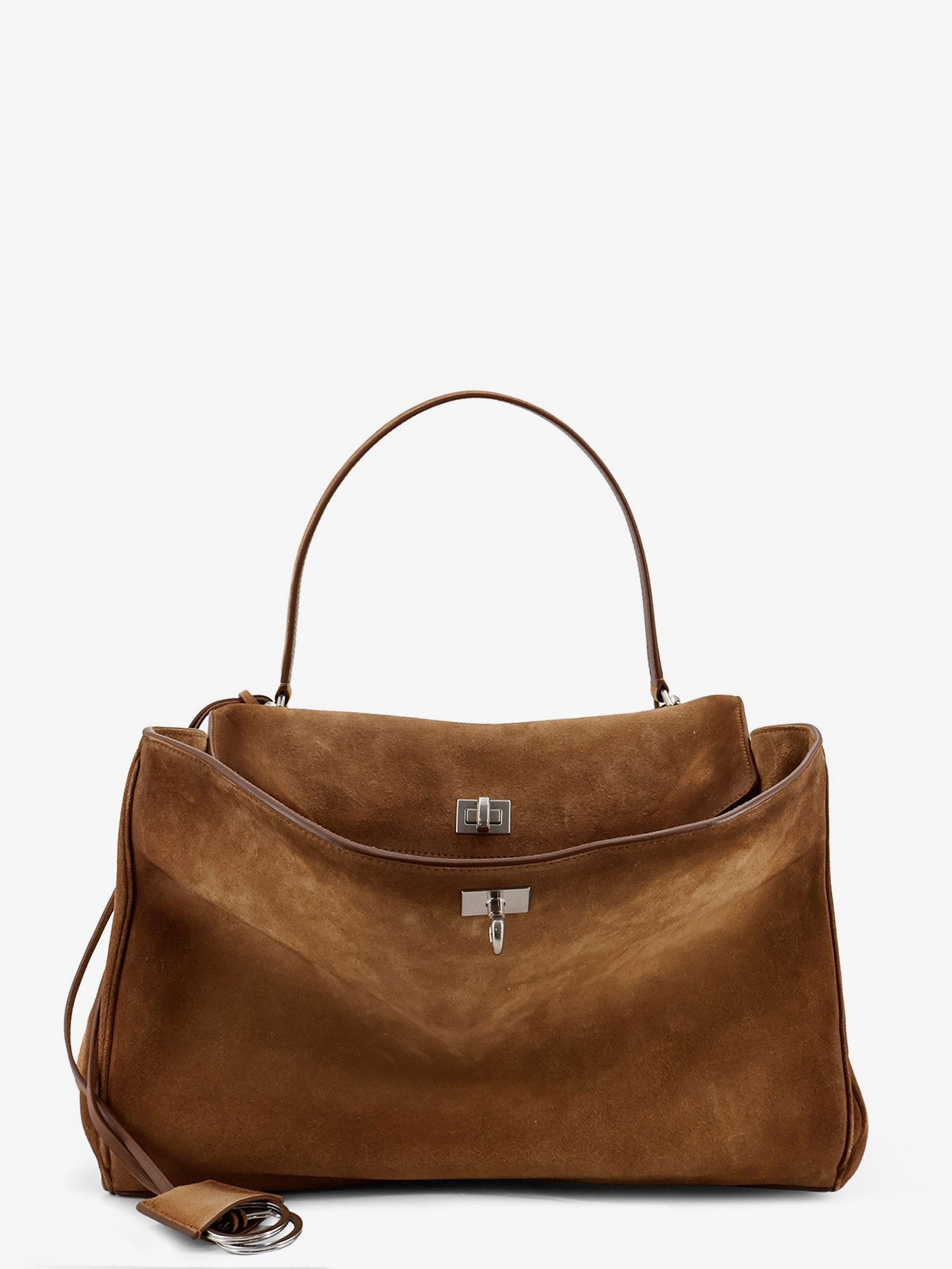Balenciaga Rodeo M Suede Shoulder Bag