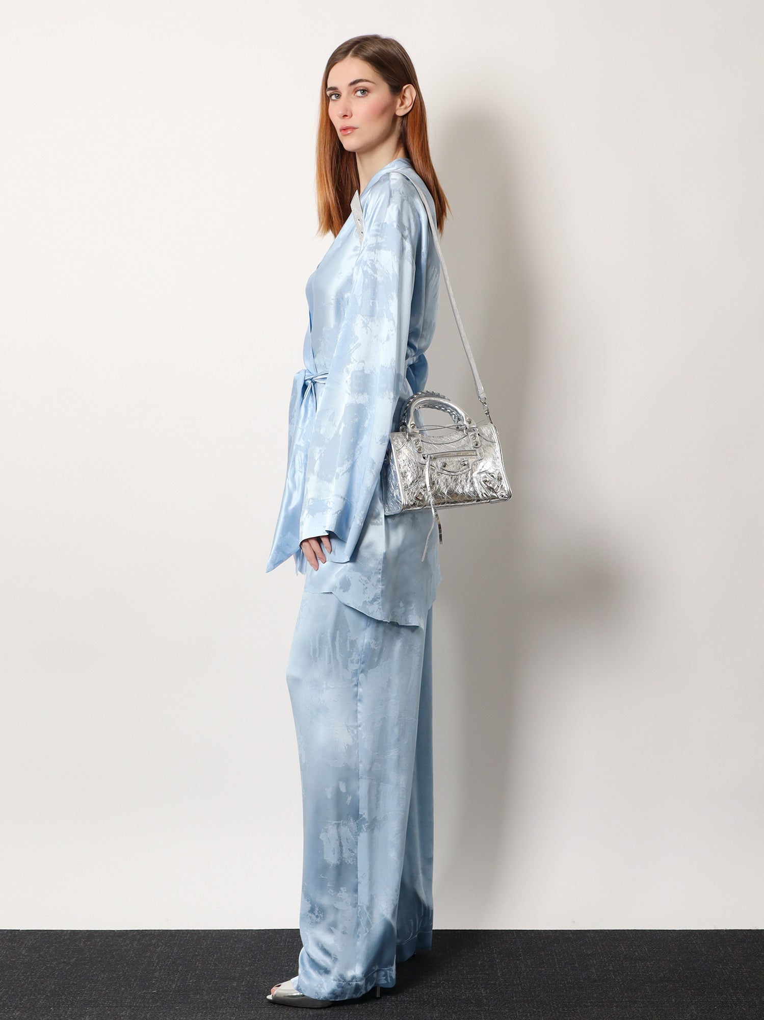 Balenciaga Le City Mini Metallic Leather Crossbody Bag