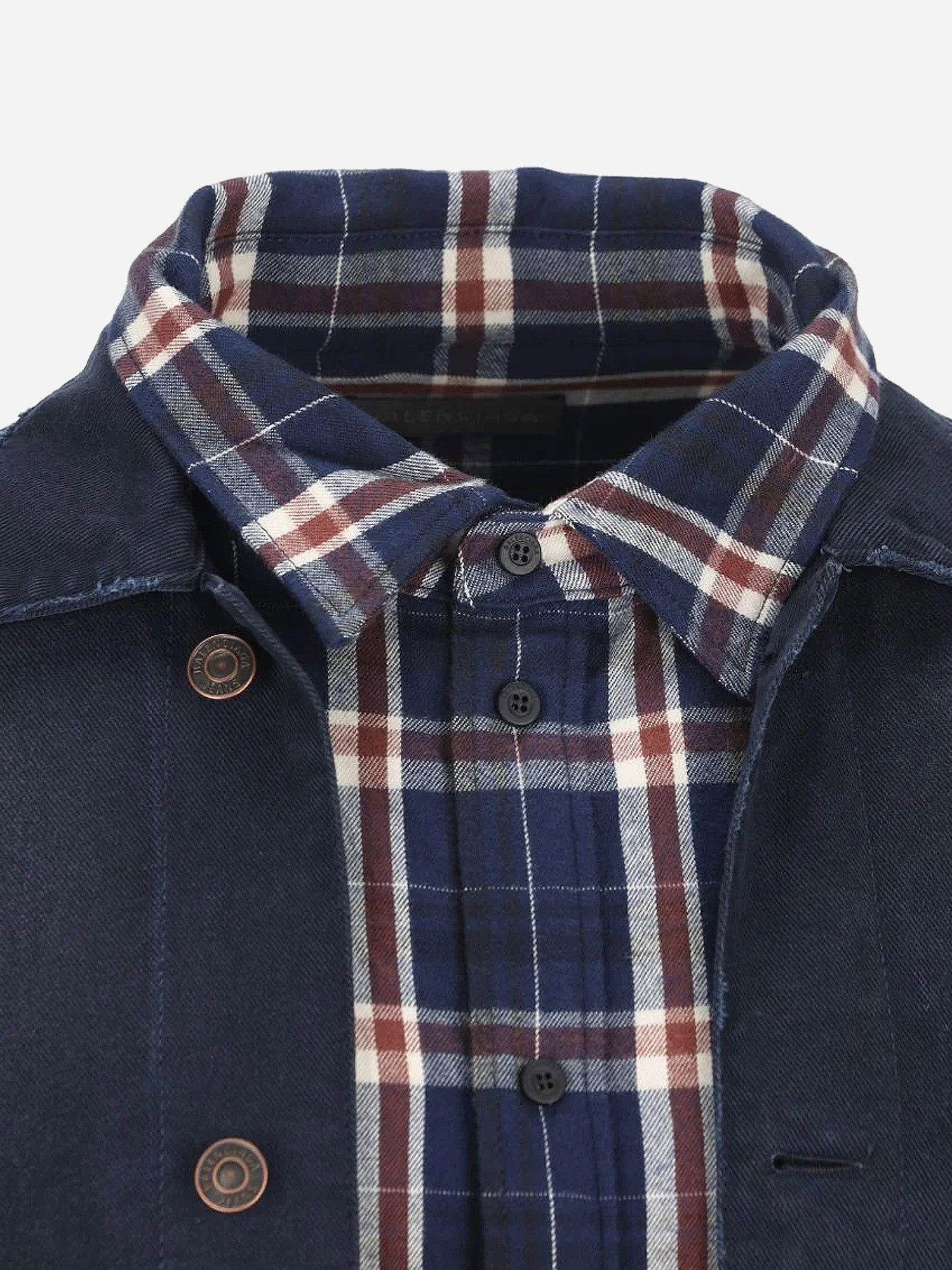 Balenciaga Canvas Jacket With Madras Inserts