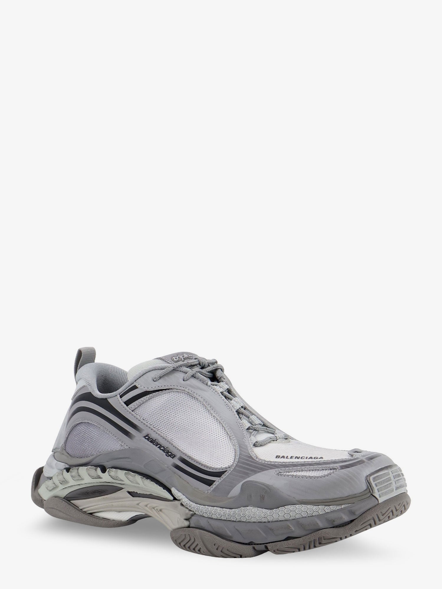 Balenciaga Triple S.2 Gradient Mesh And Nylon Insert Sneakers With Used Effect