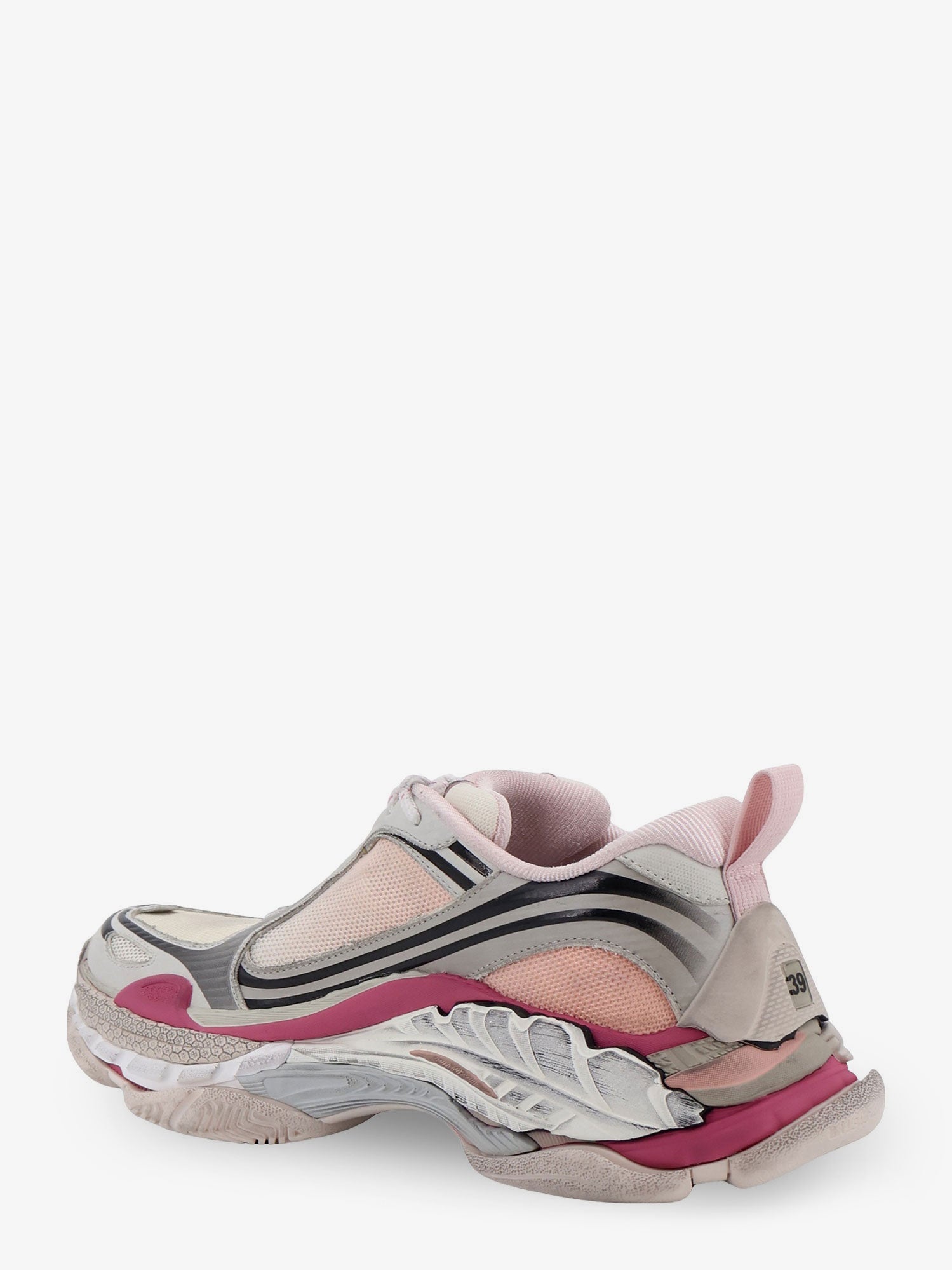 Balenciaga Triple S.2 Gandient Sneakers In Mesh And Nylon With Used Effect