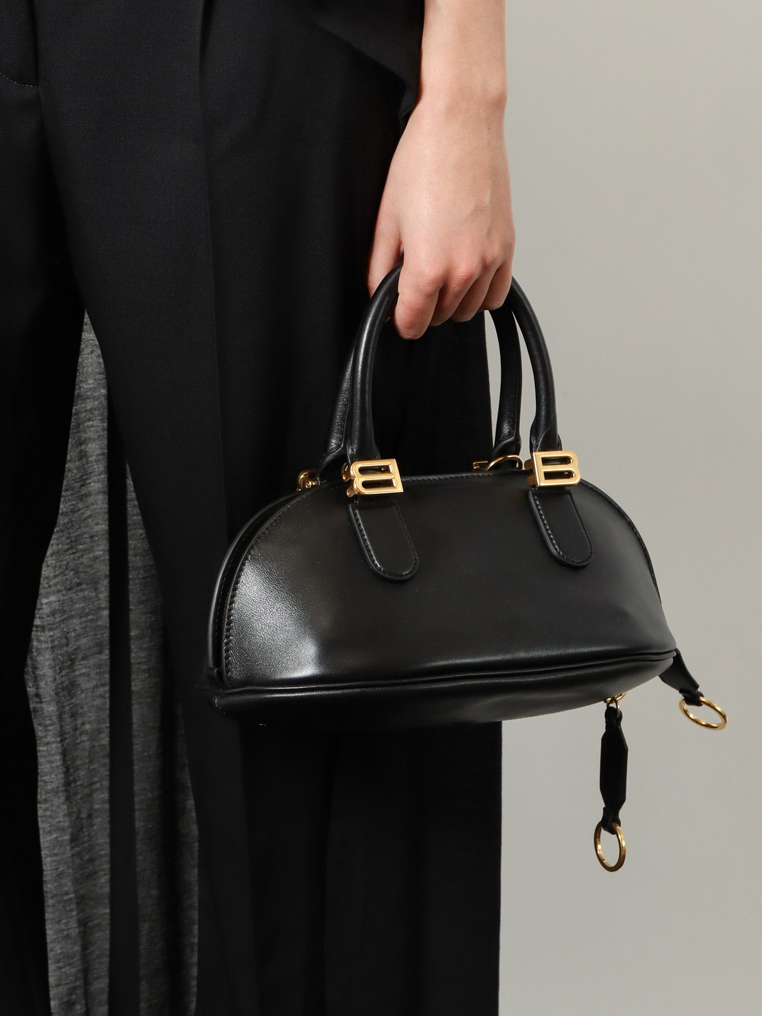 Balenciaga Bowling Bolero Leather Handbag