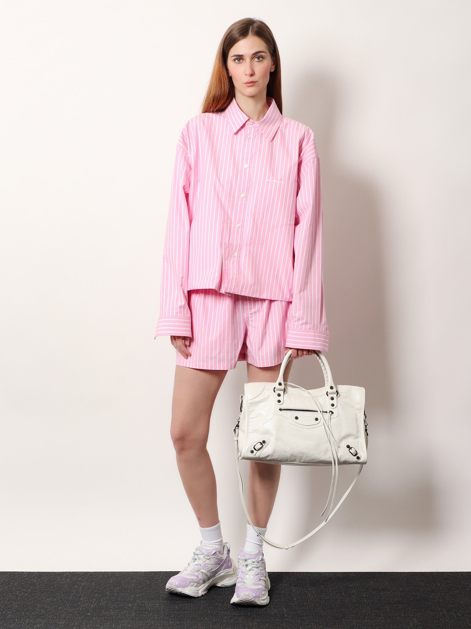 Balenciaga Le City Medium Leather Shoulder Bag