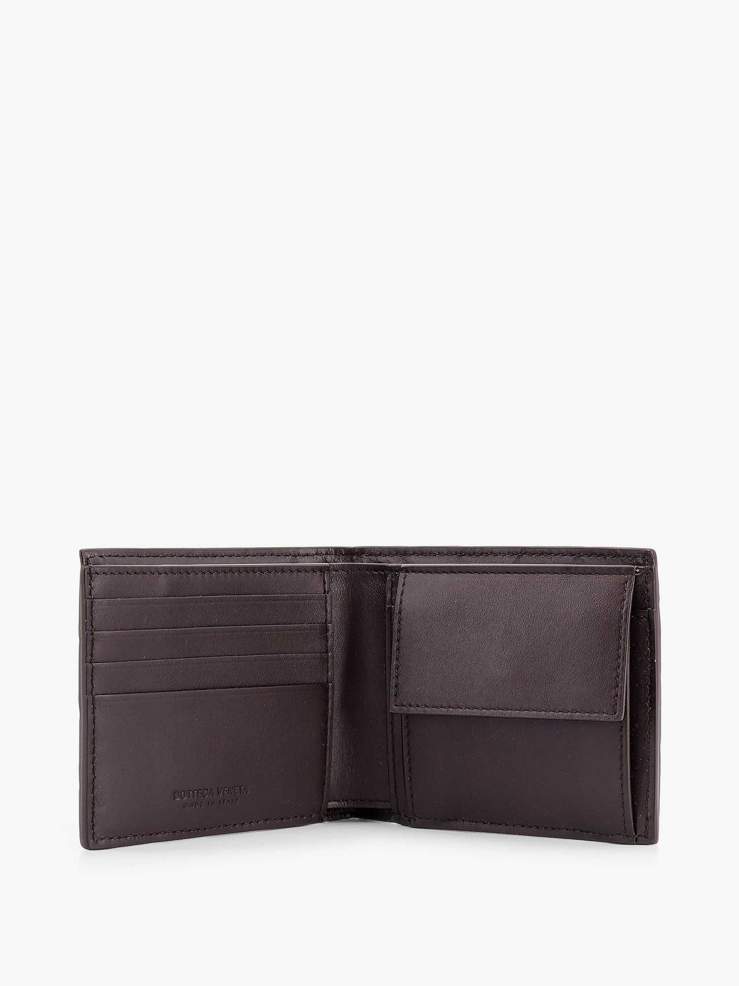 Bottega Veneta Leather Wallet With Intrecciato Pattern