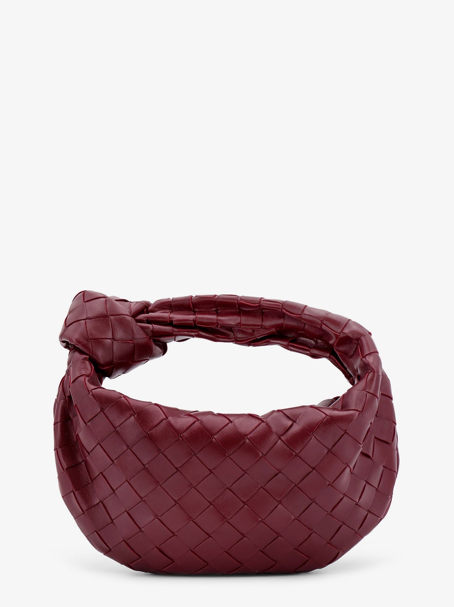 Bottega Veneta Mini Jodie Leather Handbag With Intrecciato Motif