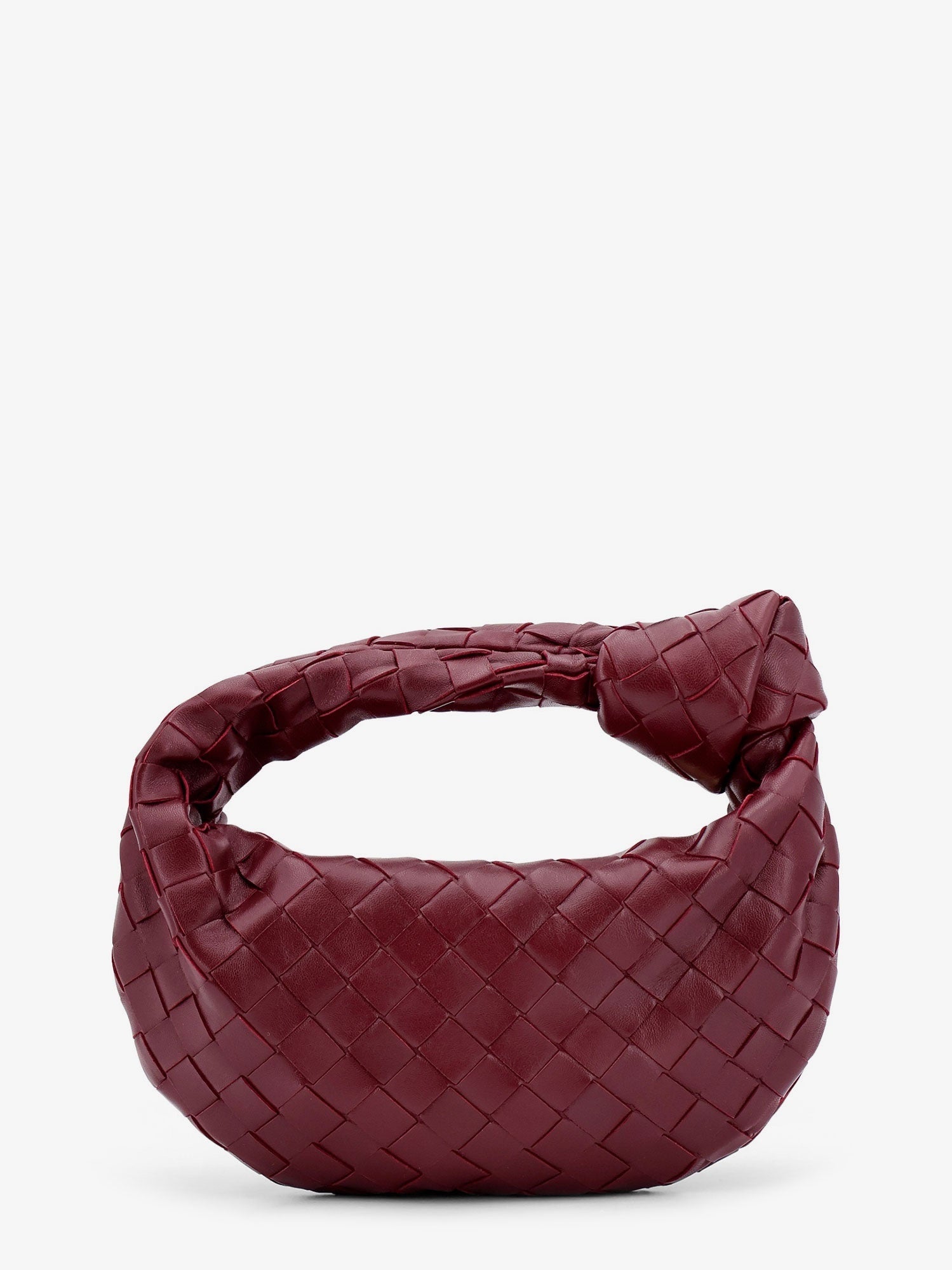 Bottega Veneta Mini Jodie Leather Handbag With Intrecciato Motif