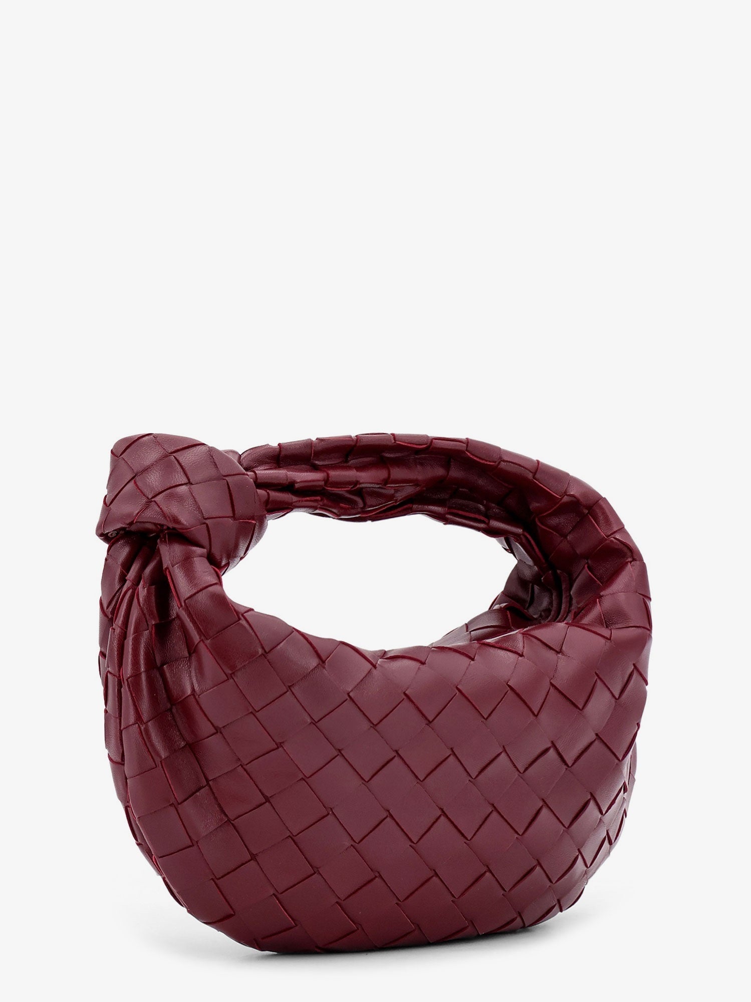 Bottega Veneta Mini Jodie Leather Handbag With Intrecciato Motif