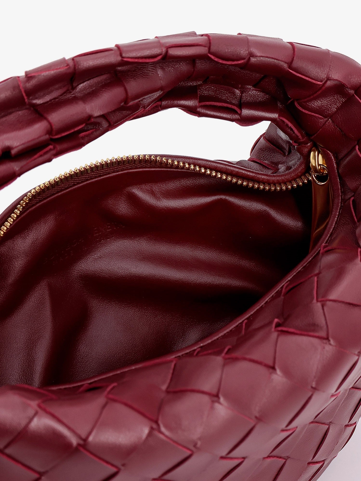 Bottega Veneta Mini Jodie Leather Handbag With Intrecciato Motif