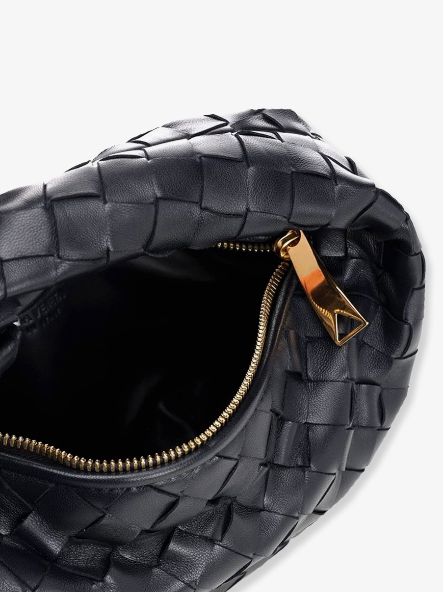 Bottega Veneta Mini Jodie Leather Handbag With Intrecciato Motif