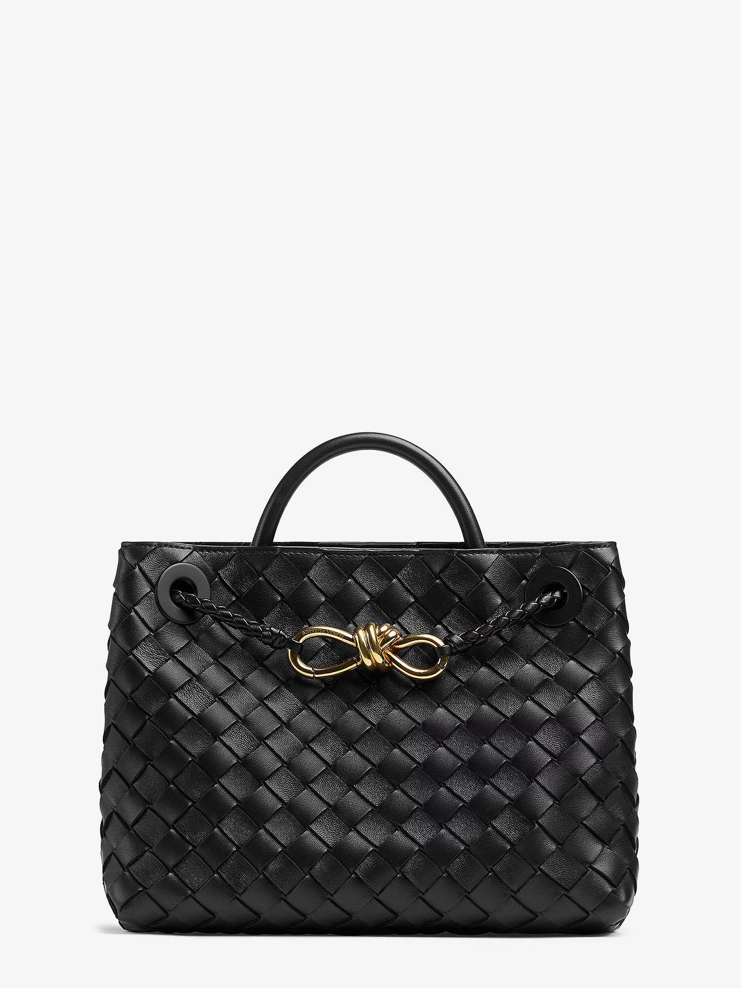 Bottega Veneta Andiamo Small Leather Crossbody Bag With Intrecciato Motif