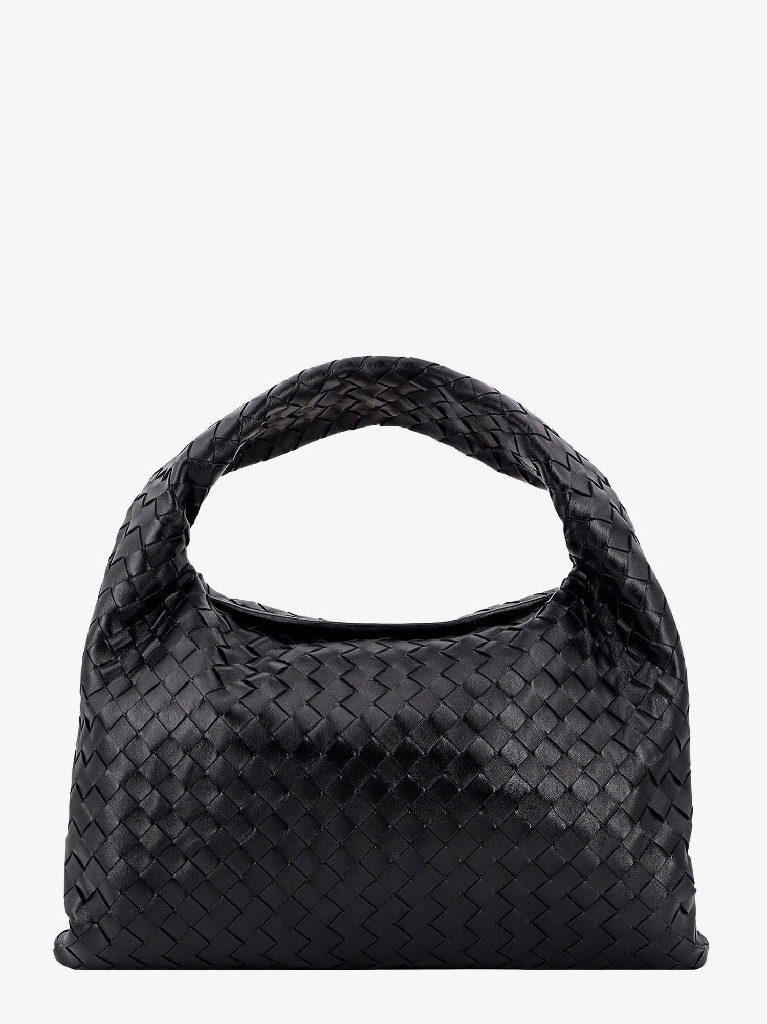 Bottega Veneta Hop Leather Shoulder Bag With Intrecciato Motif