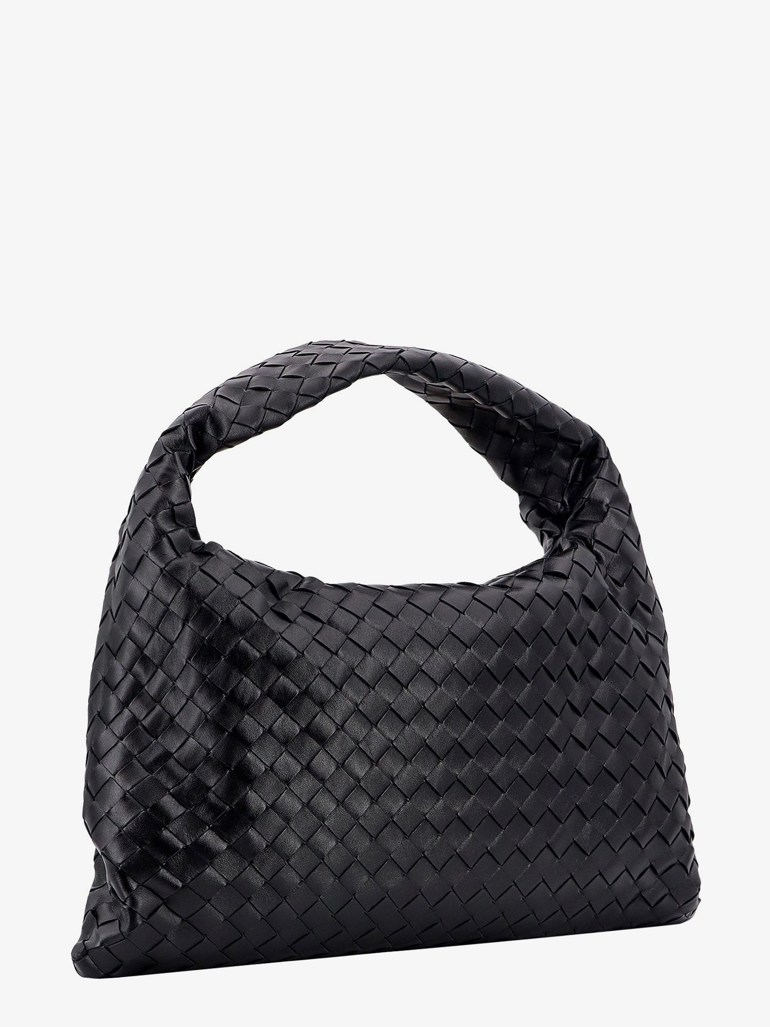 Bottega Veneta Hop Leather Shoulder Bag With Intrecciato Motif
