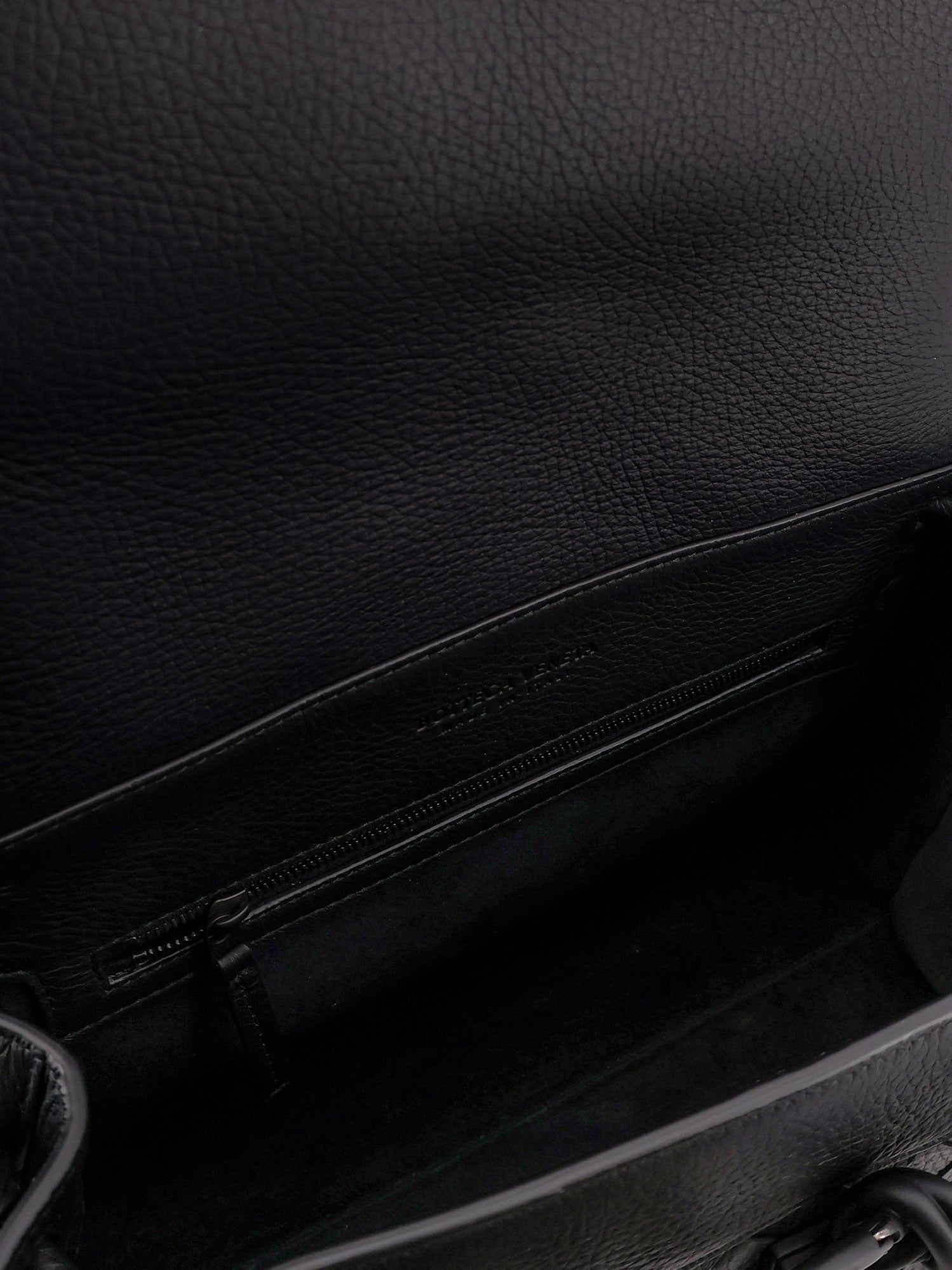 Bottega Veneta Andiamo Leather Shoulder Bag With Intrecciato Pattern