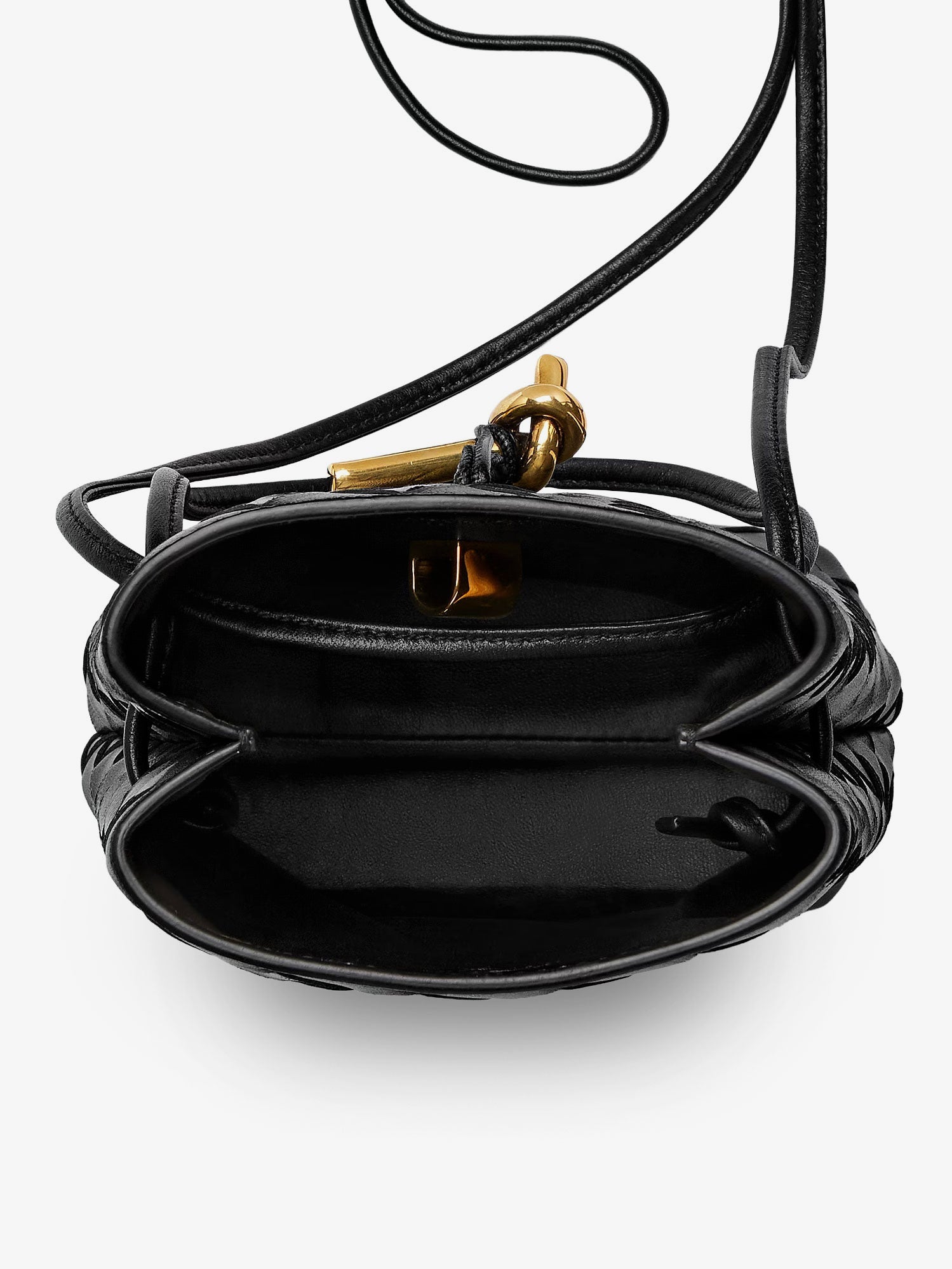 Bottega Veneta Andiamo Leather Smartphone Pochette With Intrecciato Motif