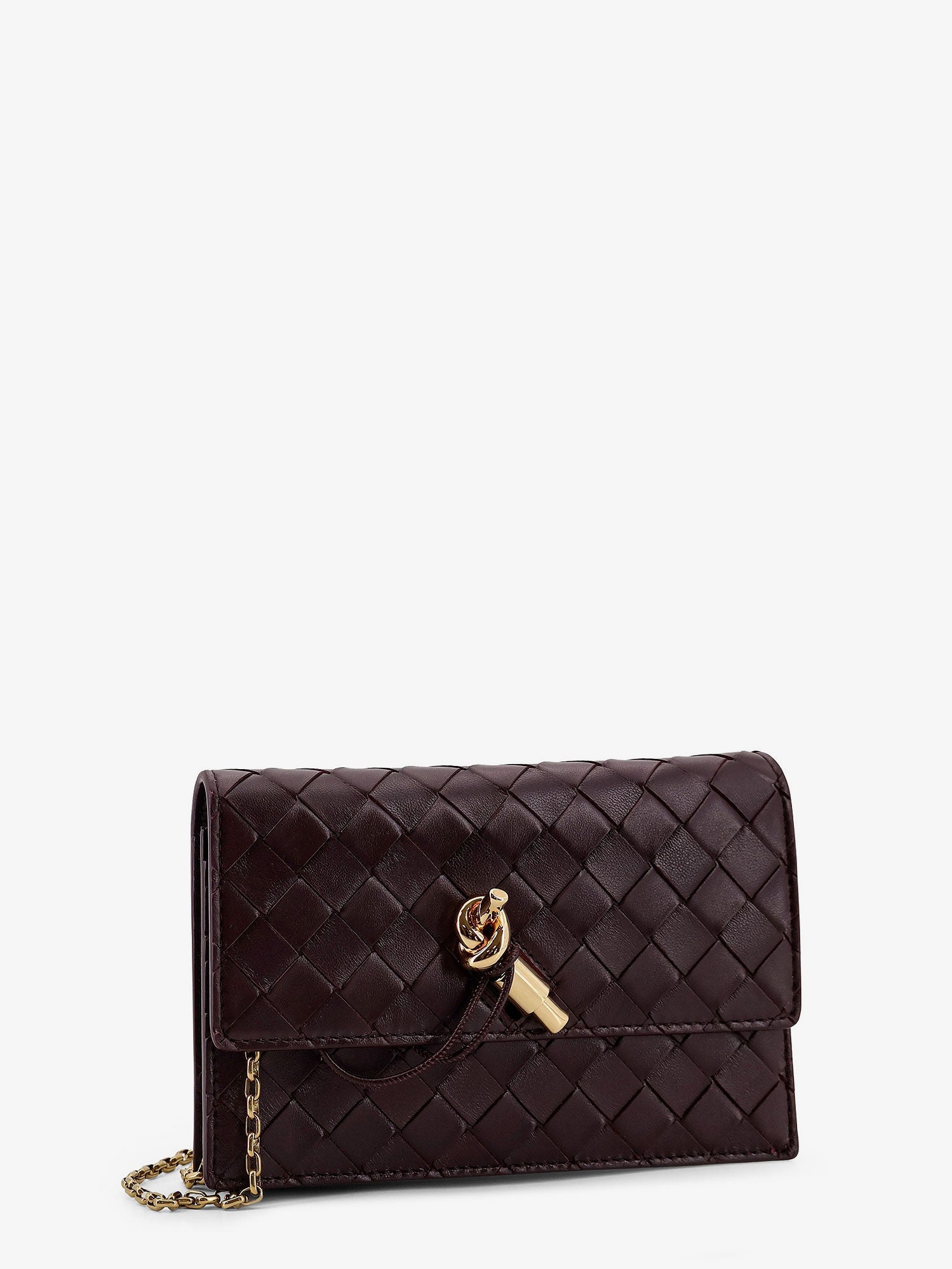 Bottega Veneta Leather Crossbody Bag With Intrecciato Motif