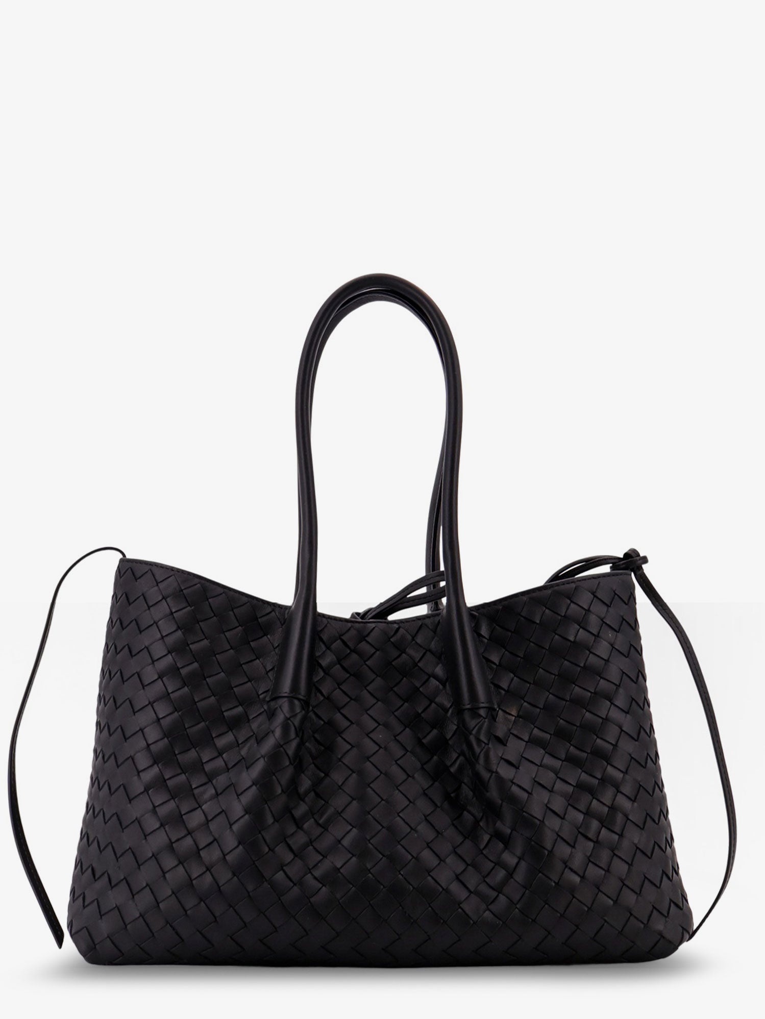 Bottega Veneta Pinacoteca Leather Handbag With Intrecciato Motif