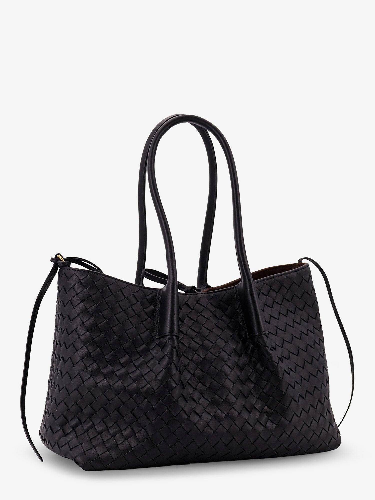 Bottega Veneta Pinacoteca Leather Handbag With Intrecciato Motif