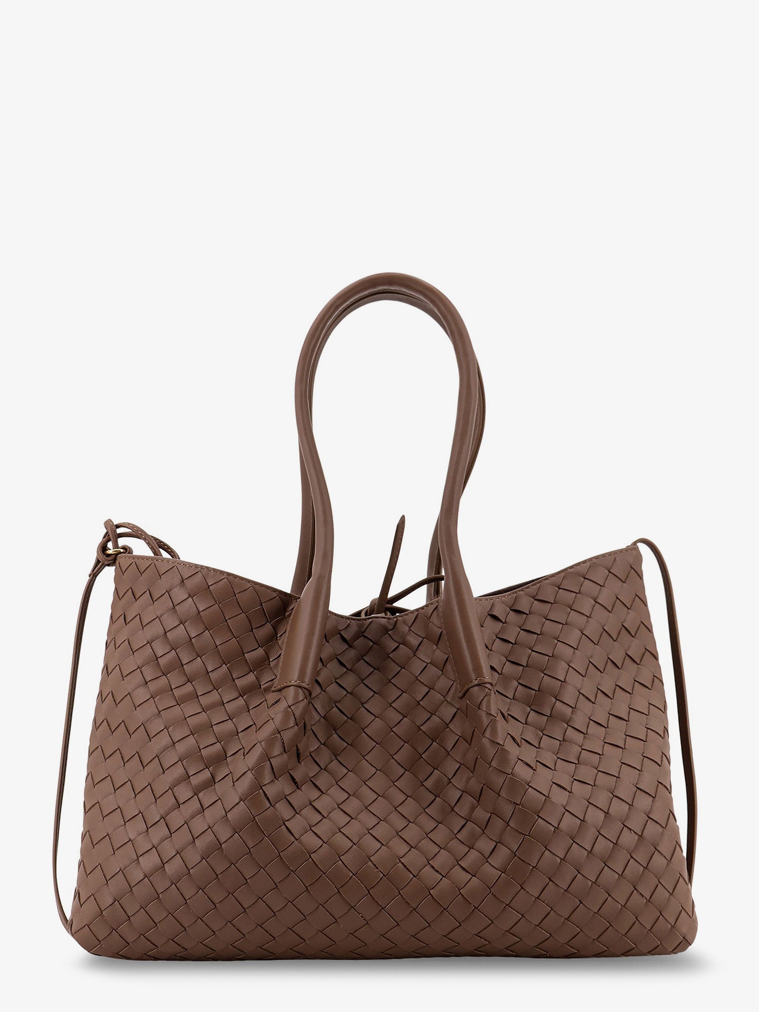 Bottega Veneta Pinacoteca Leather Handbag With Intrecciato Motif