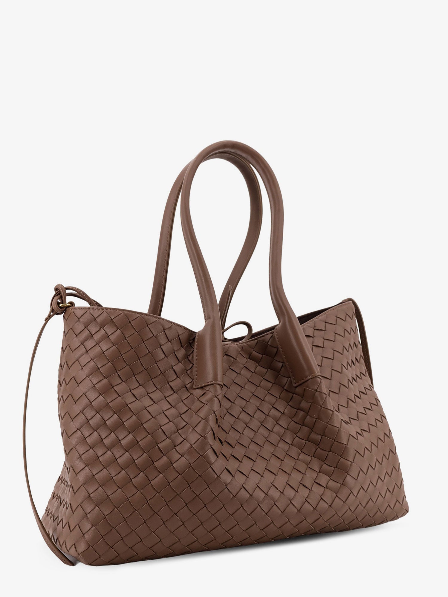 Bottega Veneta Pinacoteca Leather Handbag With Intrecciato Motif
