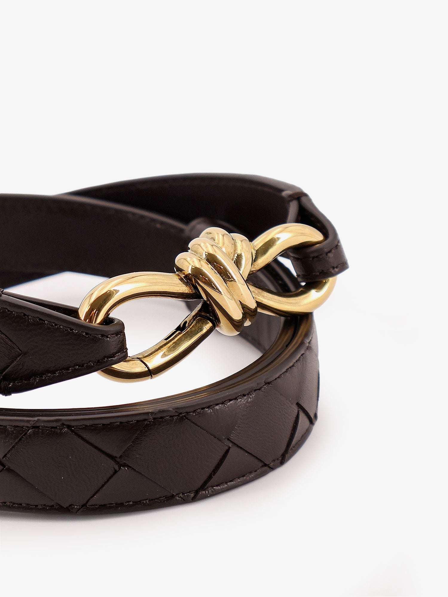 Bottega Veneta Leather Belt With Intrecciato Motif