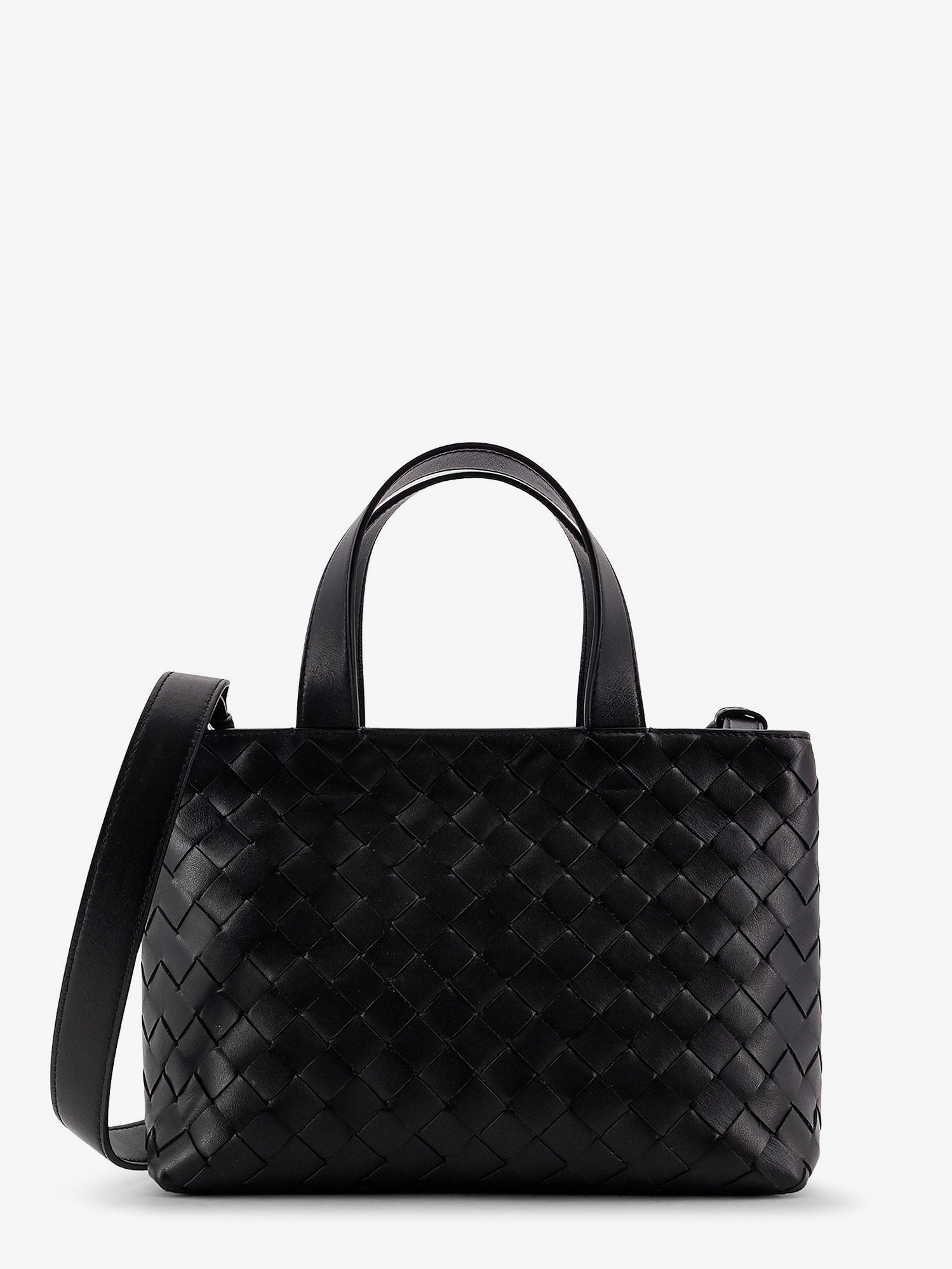 Bottega Veneta Leather Crossbody Bag With Intrecciato Pattern
