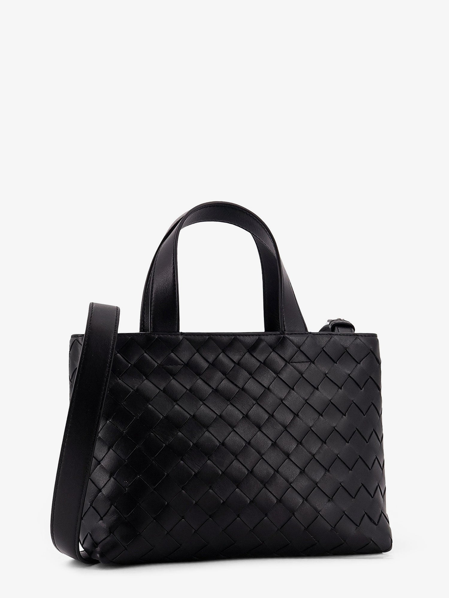Bottega Veneta Leather Crossbody Bag With Intrecciato Pattern