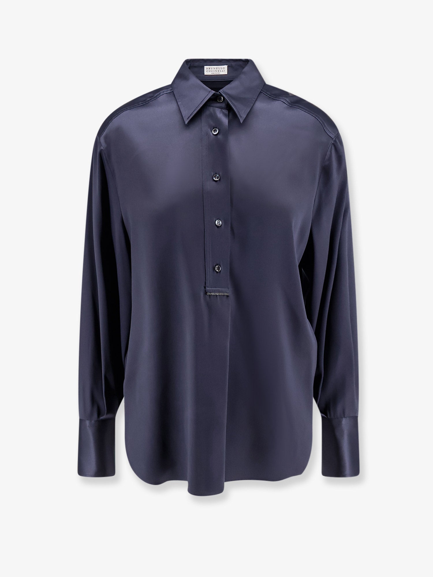 Brunello Cucinelli Silk Shirt With Monili Detail