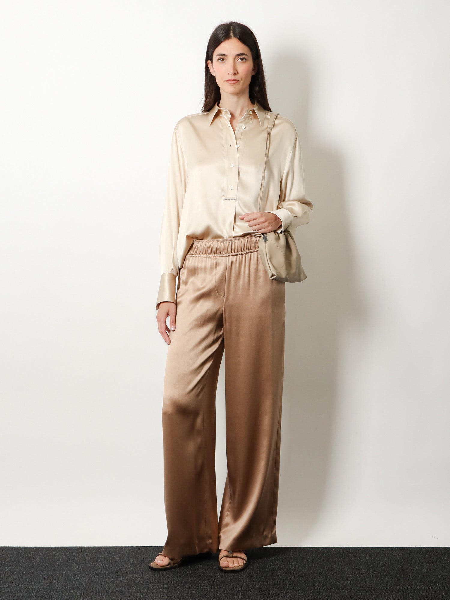 Brunello Cucinelli Silk Shirt With Monili Detail