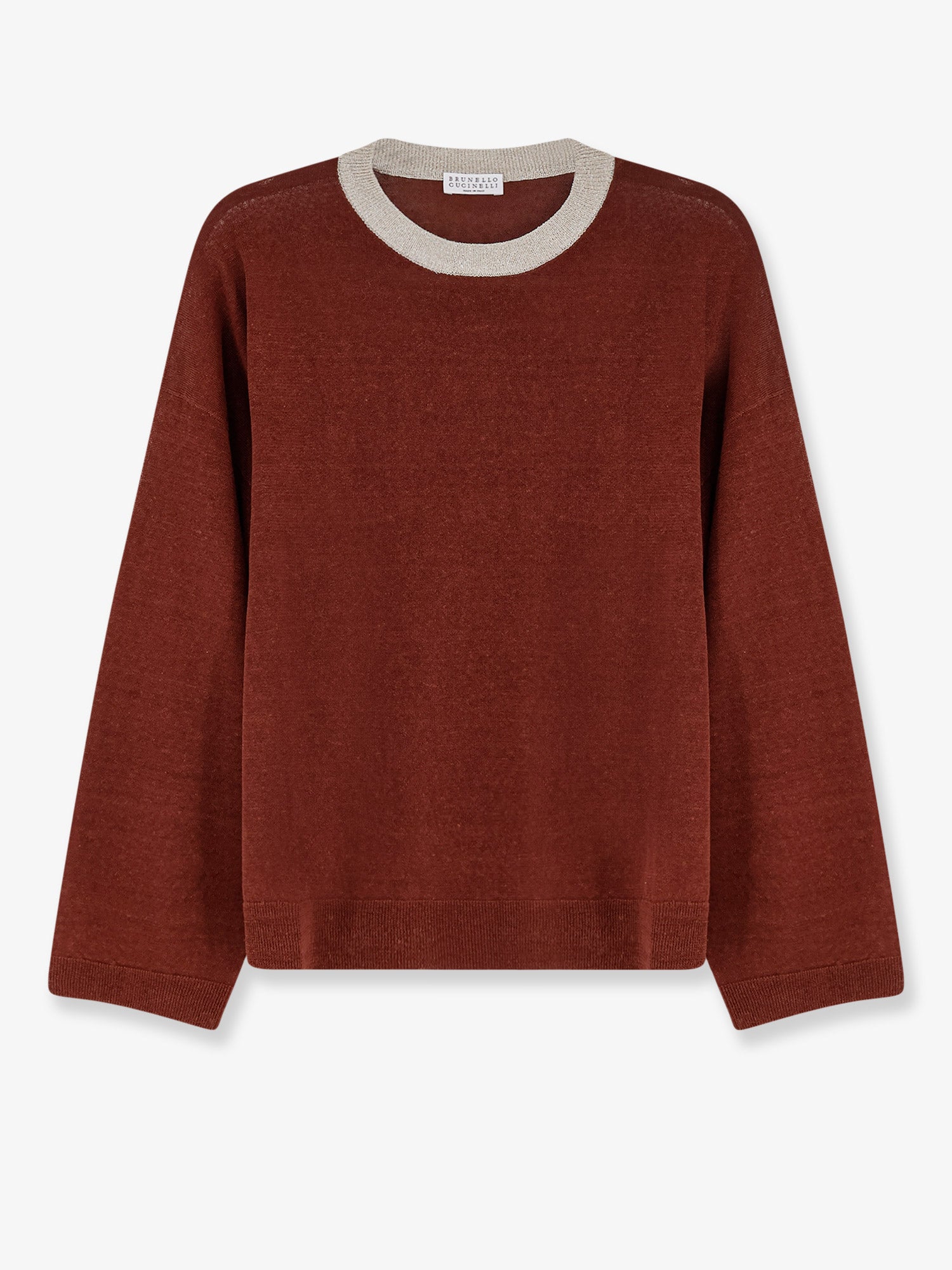 Brunello Cucinelli Linen Blend Sweater With Lurex Detail