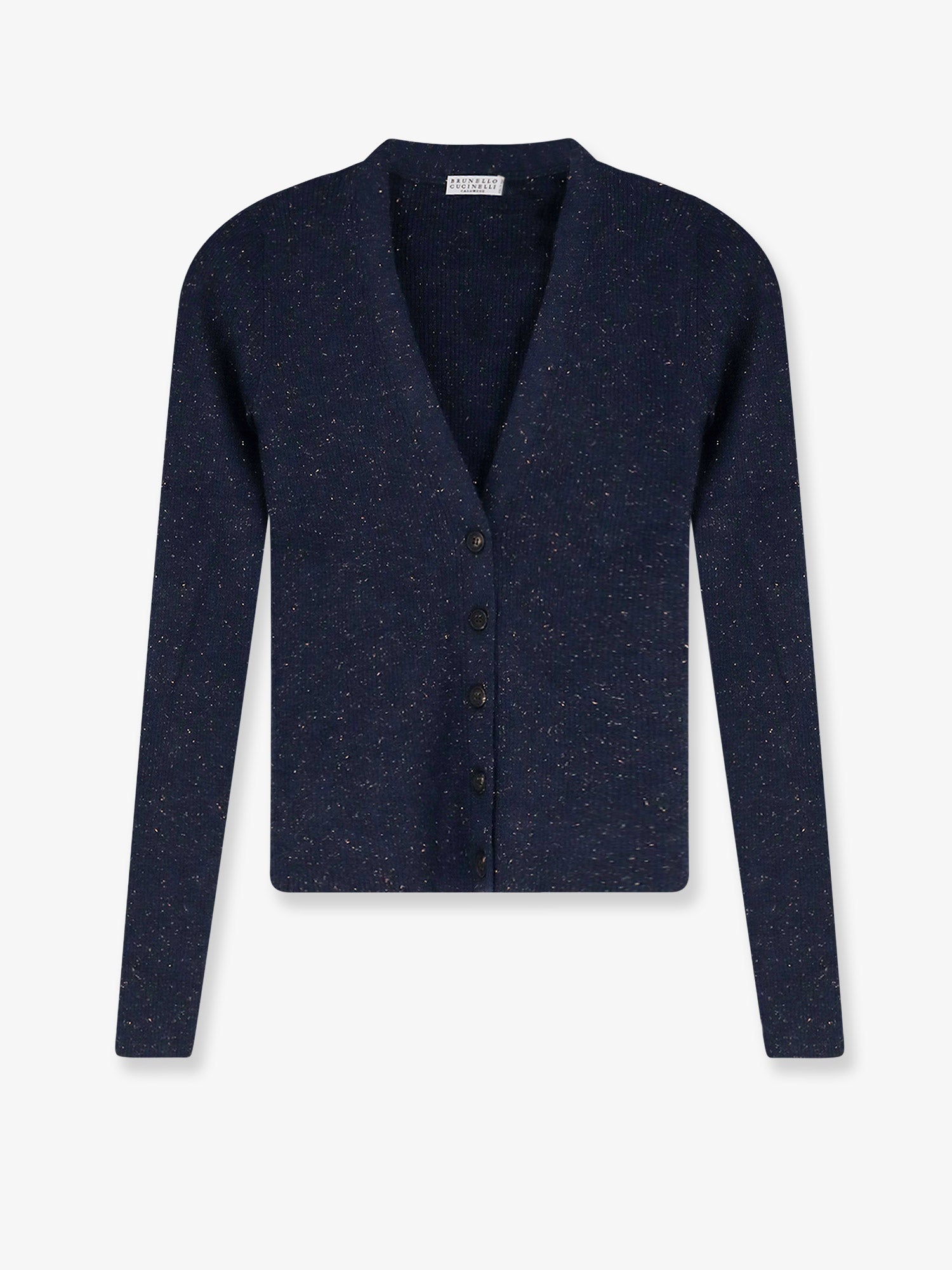 Brunello Cucinelli Cashmere And Viscose Blend Cardigan With Lurex Motif