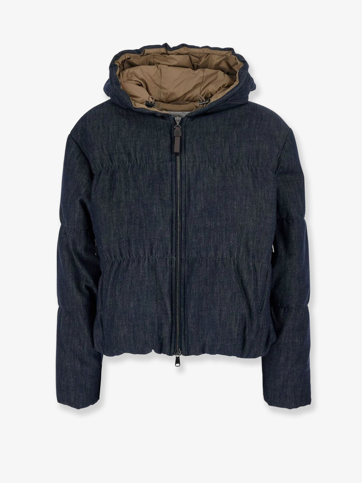 Brunello Cucinelli Hooded Padded Denim Jacket