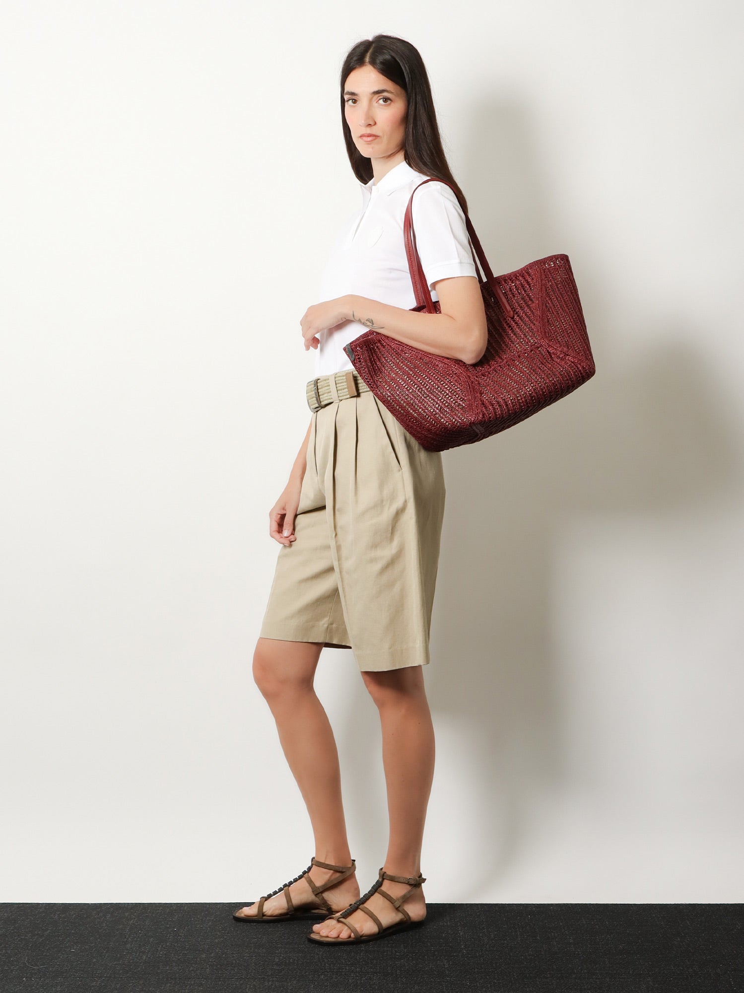 Brunello Cucinelli Bc Duo Raffia Shoulder Bag