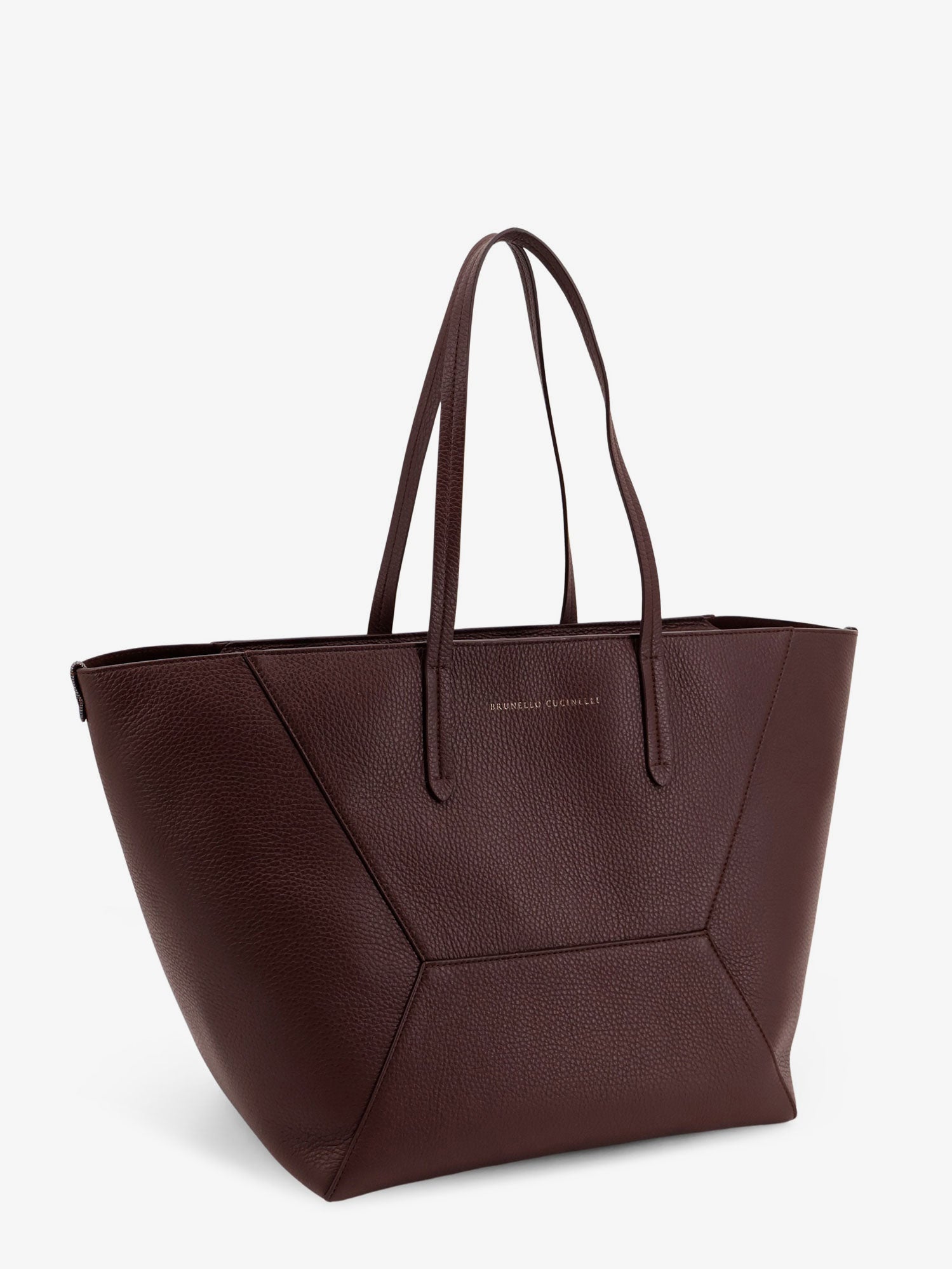 Brunello Cucinelli Bc Duo Hammered Leather Shoulder Bag