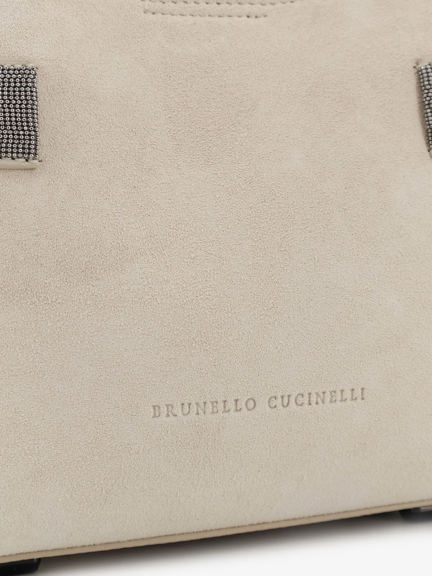 Brunello Cucinelli Suede Shoulder Bag With Monili Detail