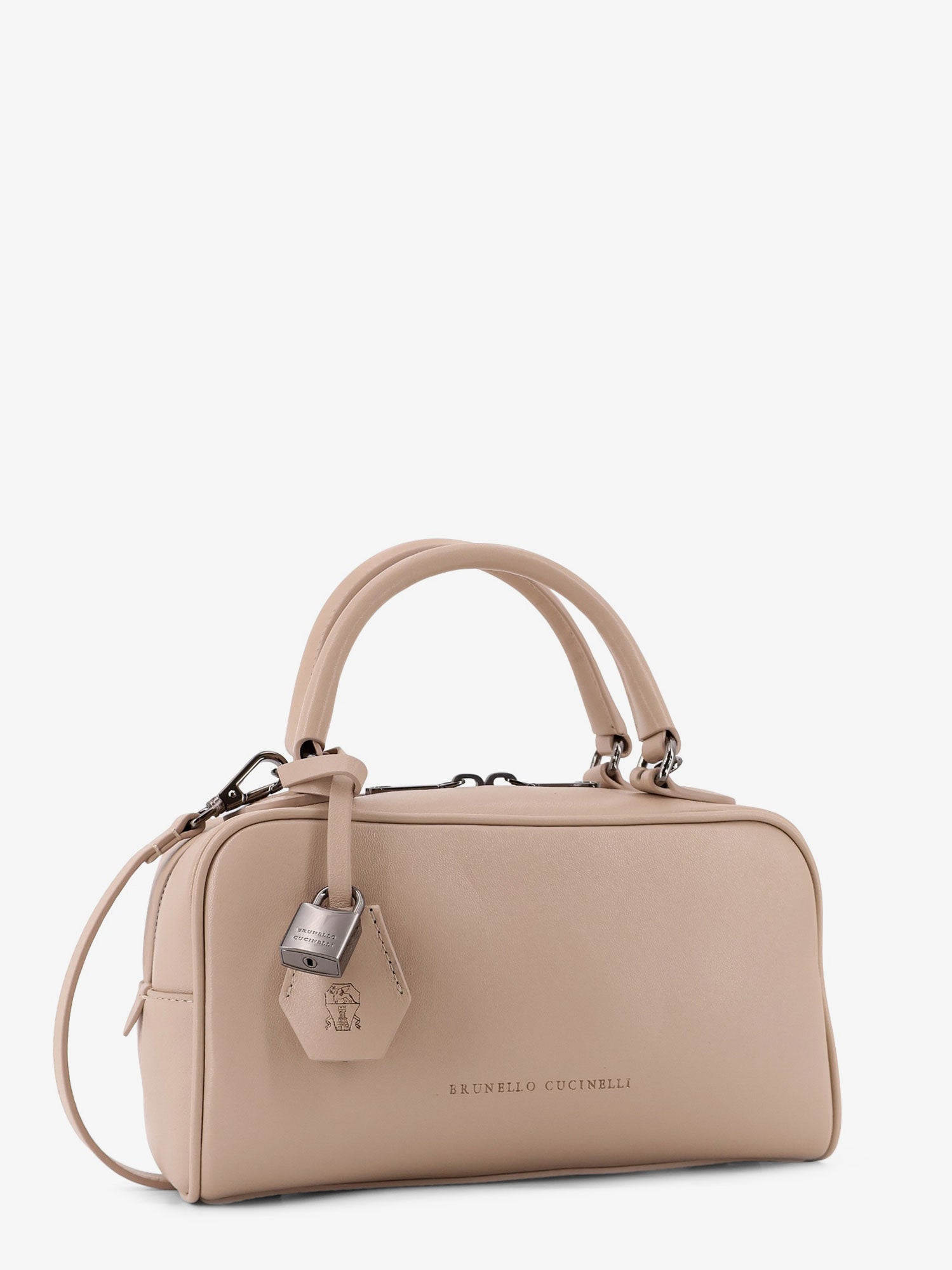 Brunello Cucinelli Boston Explorer Small Leather Crossbody Bag