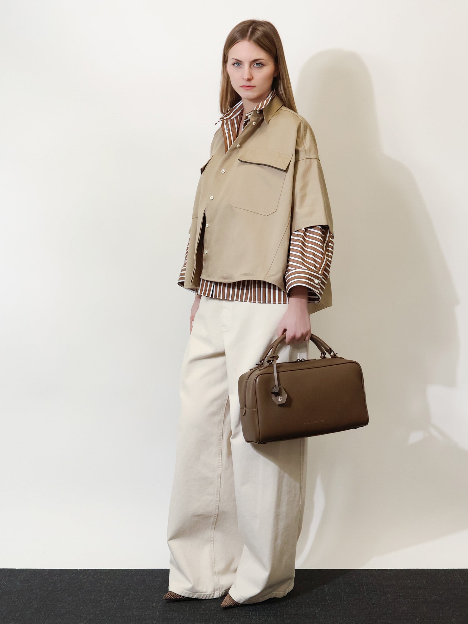 Brunello Cucinelli Boston Explorer Leather Crossbody Bag
