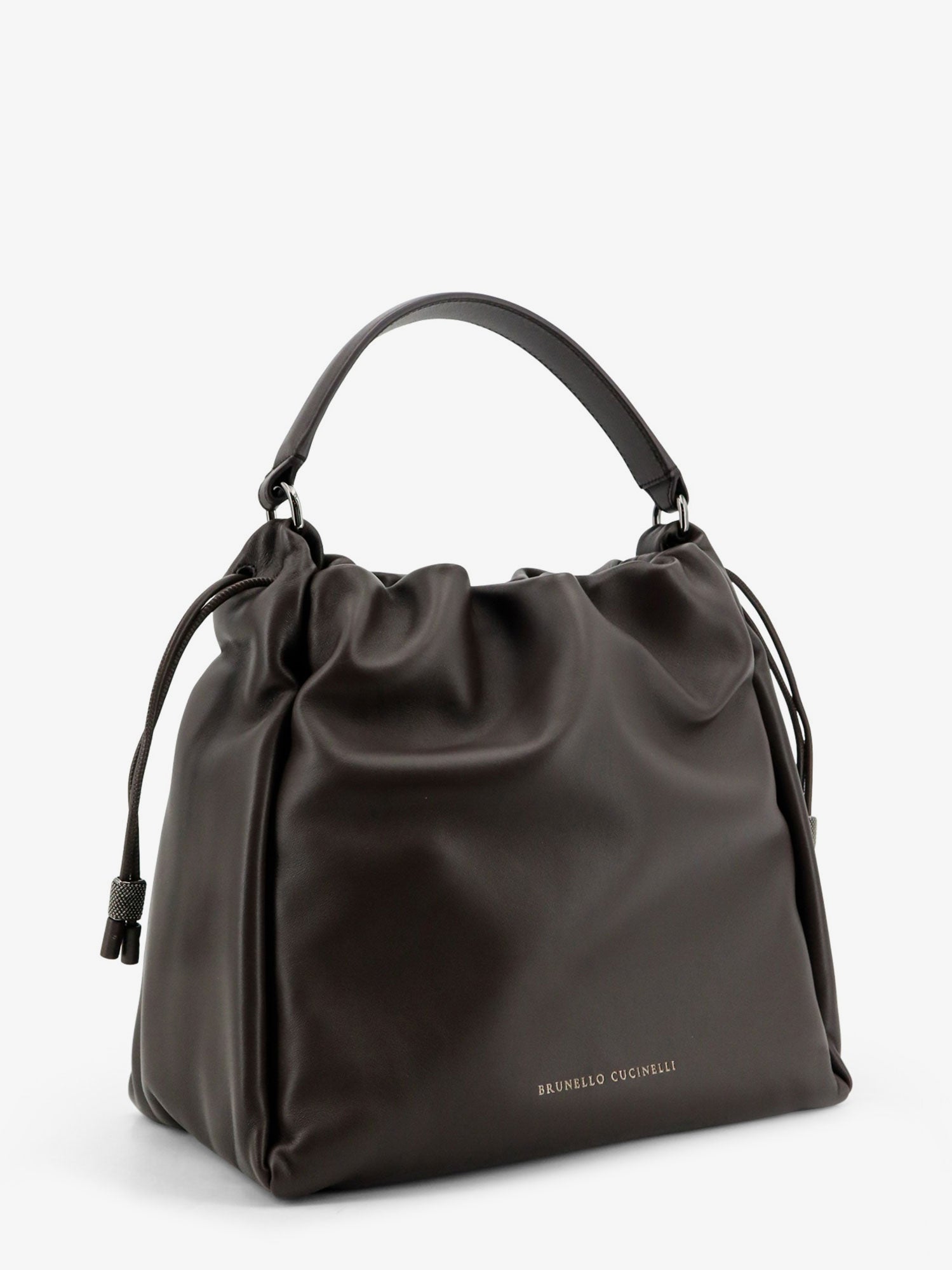 Brunello Cucinelli Bucket Mellow Leather Shoulder Bag