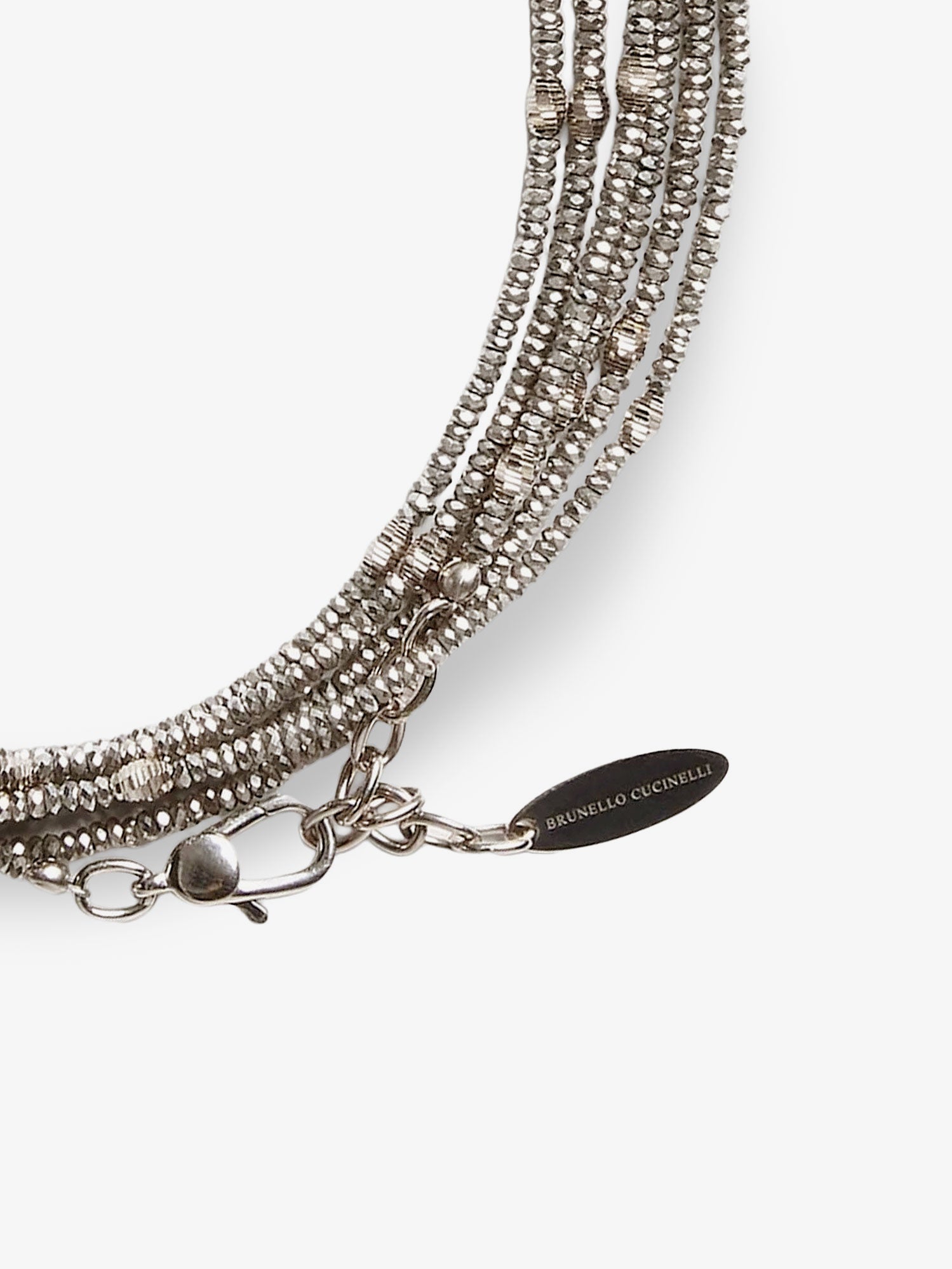 Brunello Cucinelli Wrap Hematite And 925 Sterling Silver Bracelet