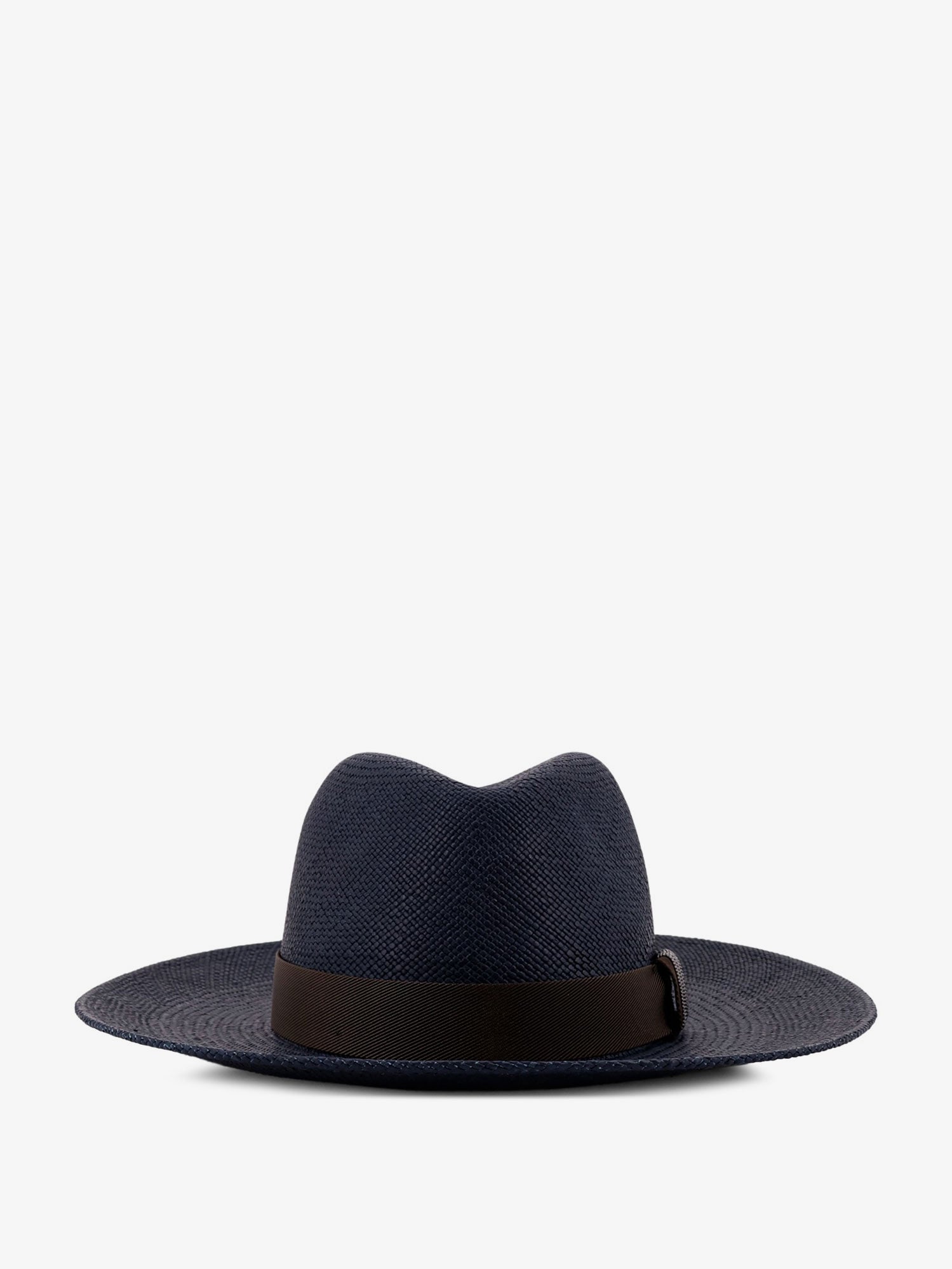 Brunello Cucinelli Raffia Fedora Hat With Monili Detail