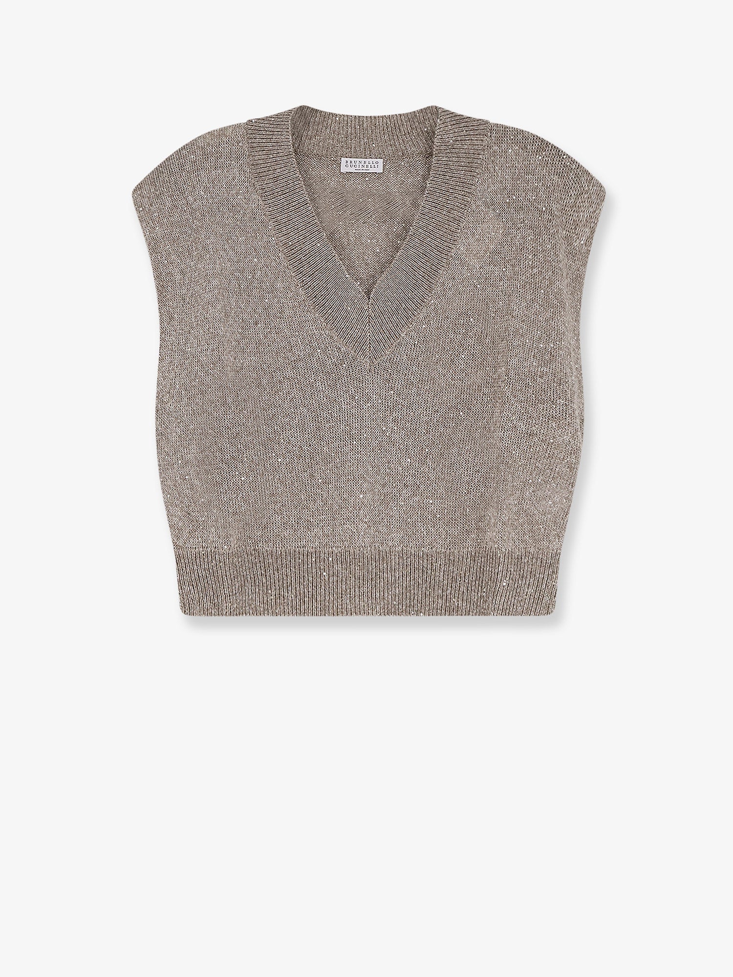 Brunello Cucinelli Sleeveless Linen Blend Sweater
