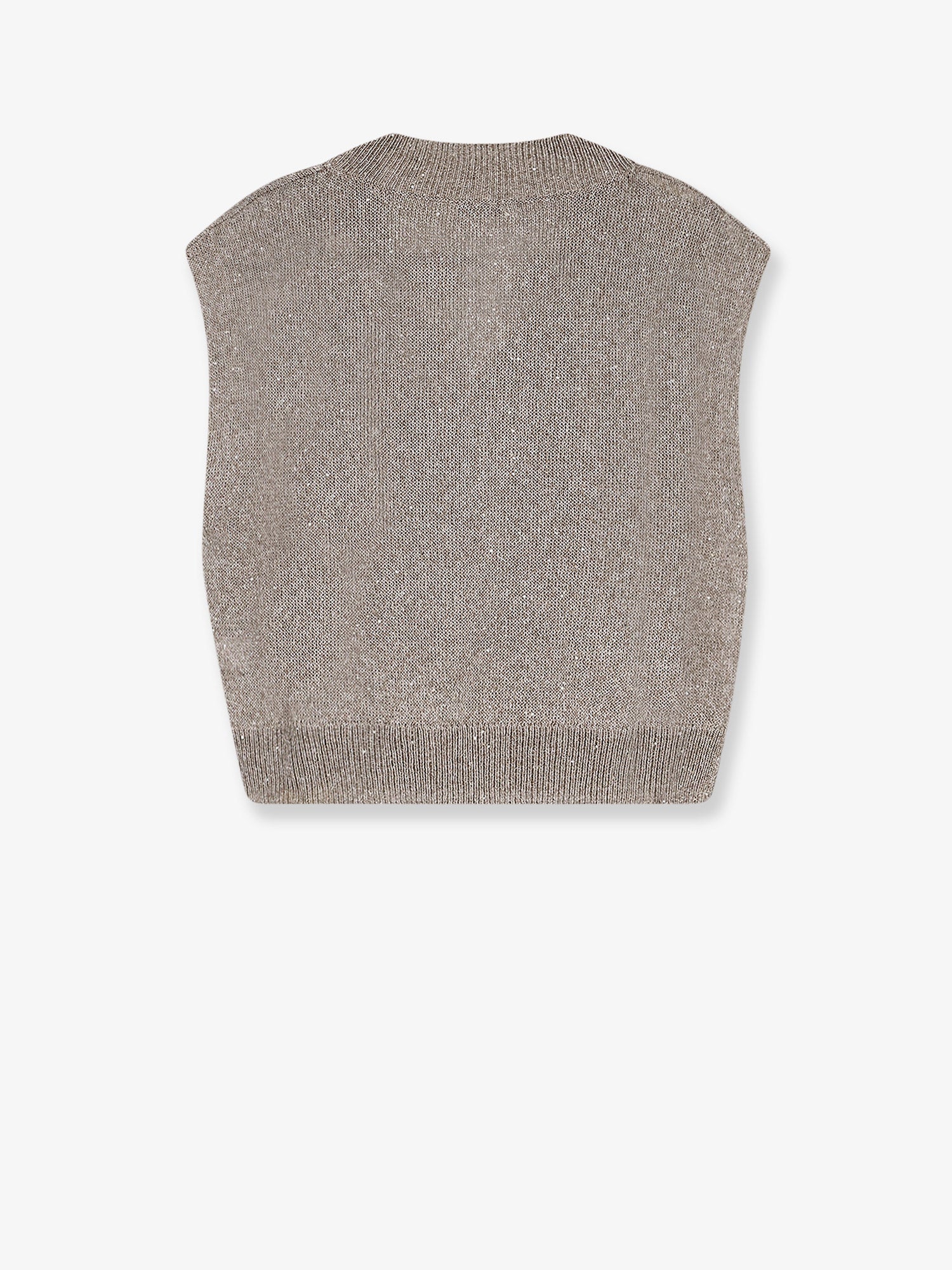 Brunello Cucinelli Sleeveless Linen Blend Sweater