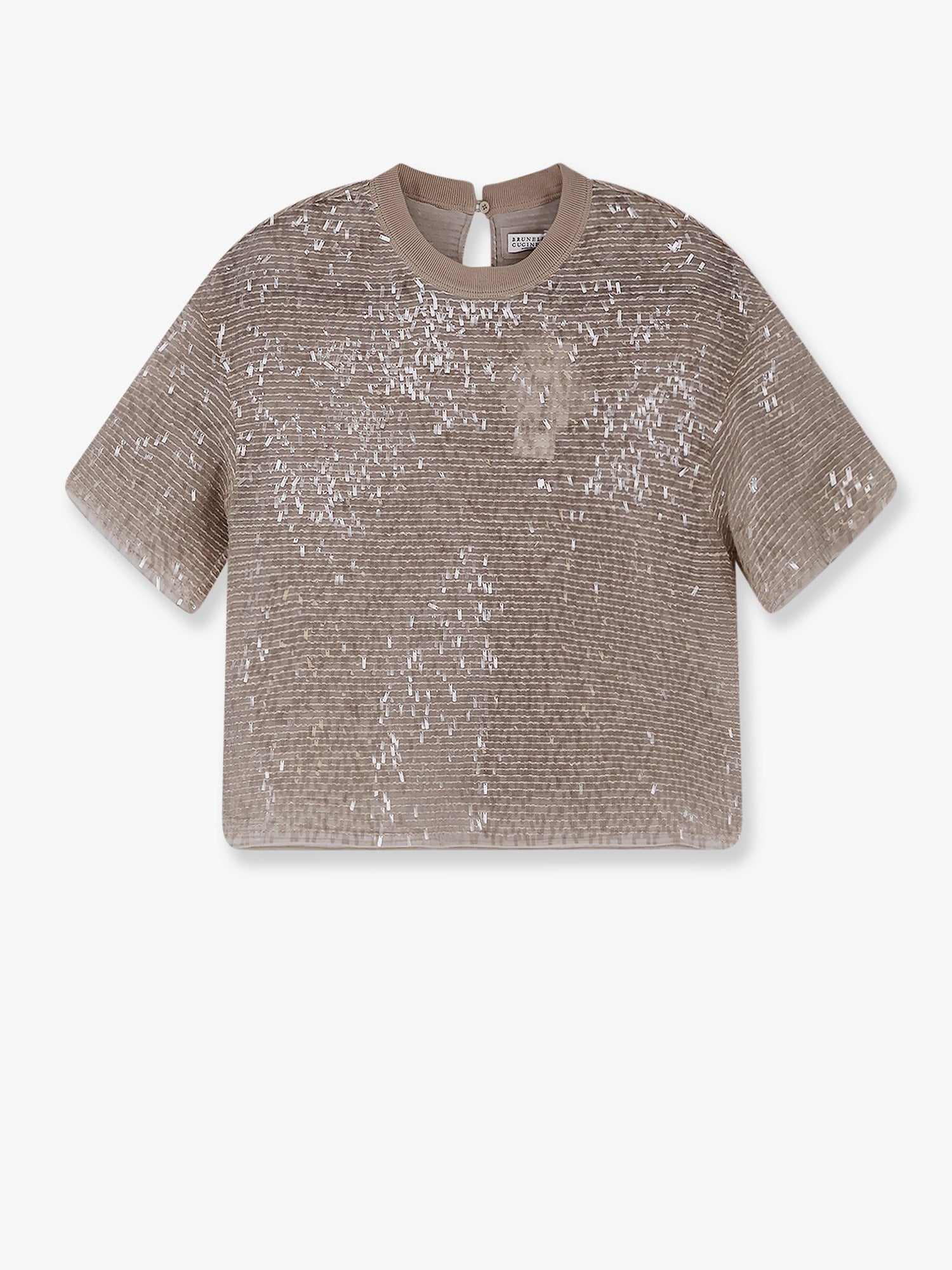 Brunello Cucinelli Silk Top With Sequins