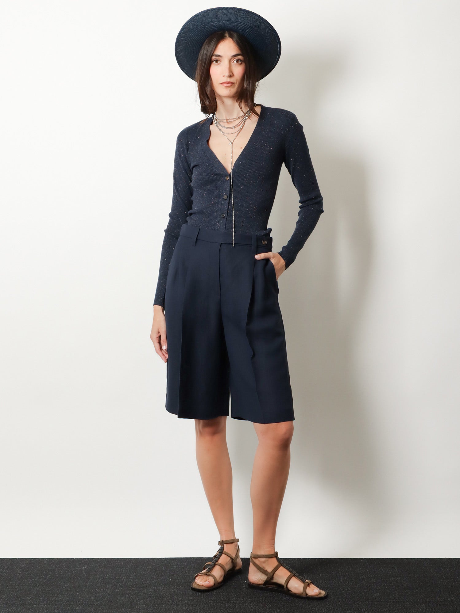 Brunello Cucinelli Viscose And Linen Bermuda Shorts