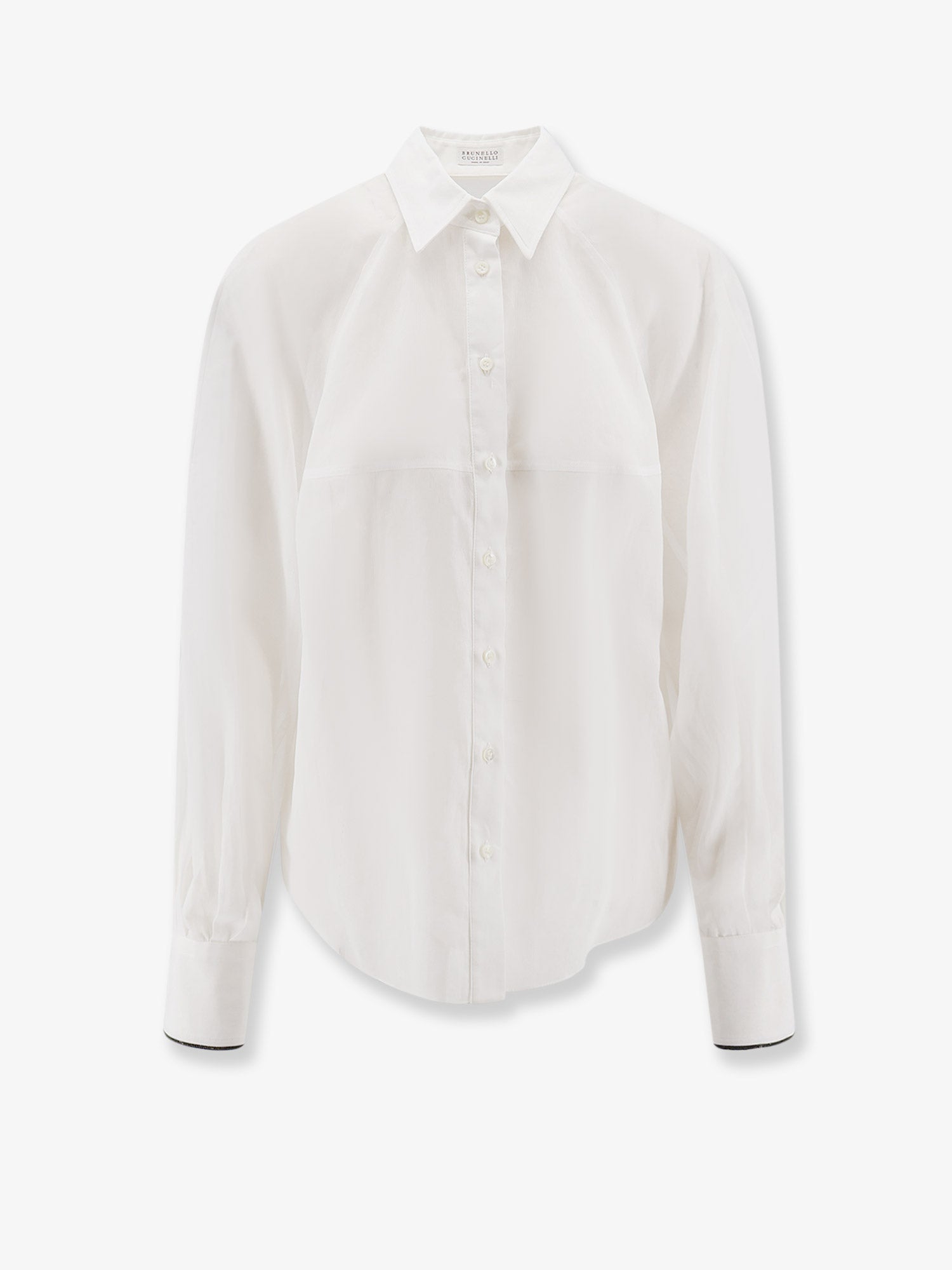 Brunello Cucinelli Cotton Shirt With Monili Detail