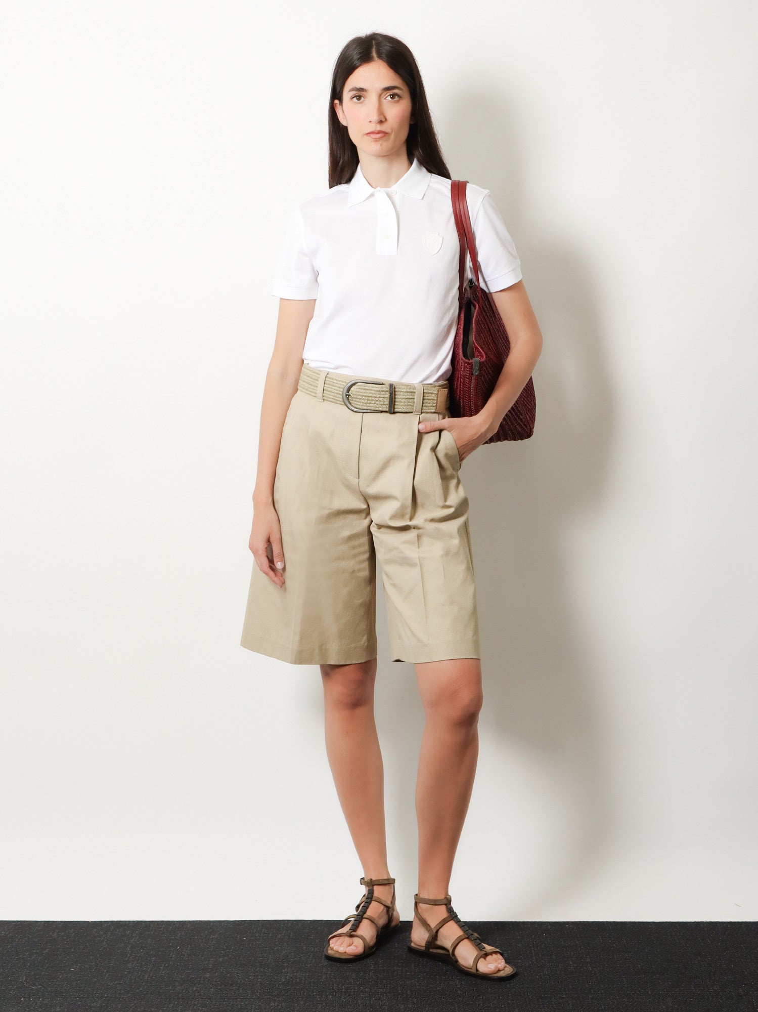 Brunello Cucinelli Cotton Blend Polo Shirt