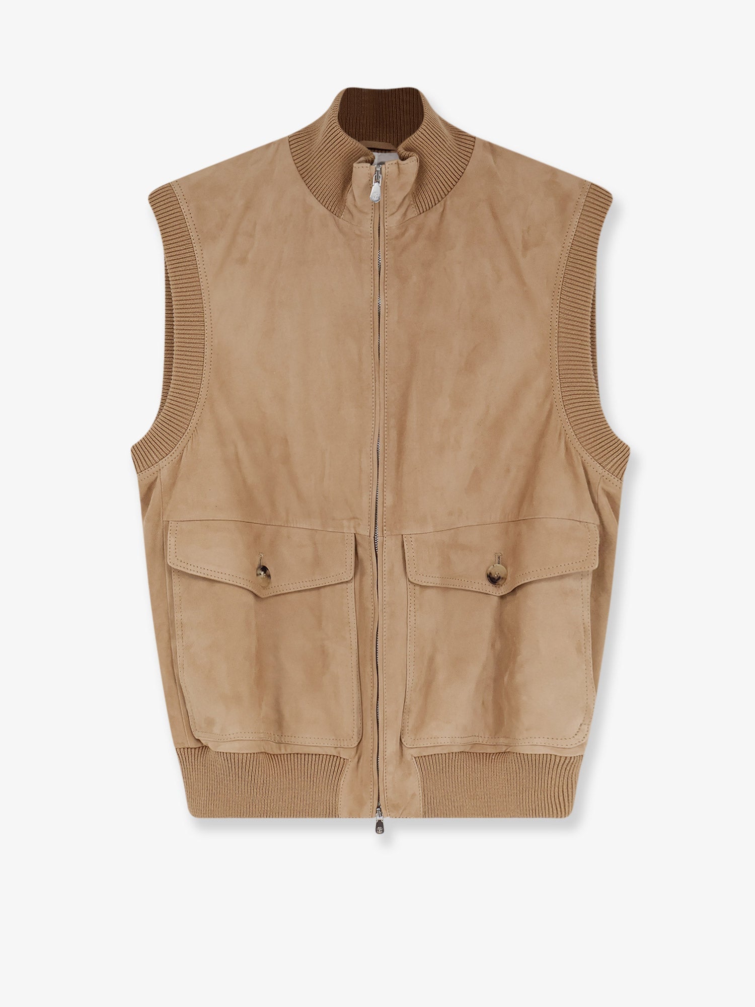 Brunello Cucinelli Sleeveless Suede Jacket