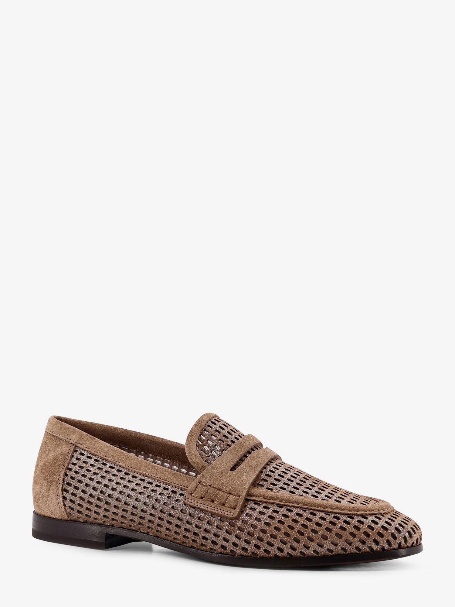 Brunello Cucinelli Suede Sneakers With Lurex Effect